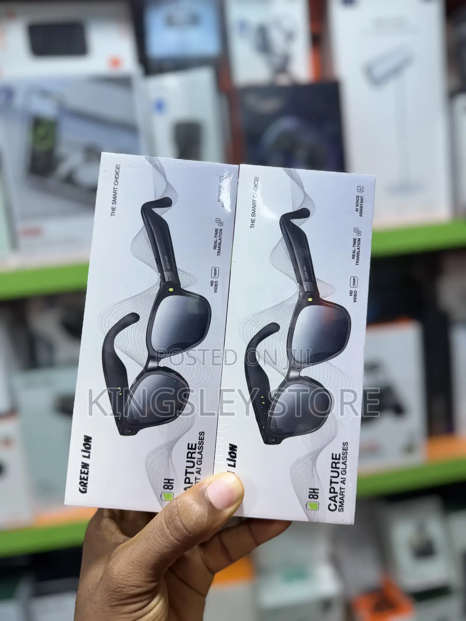Green Lion Capture Smart Ai Glasses With Directional Surround Sound