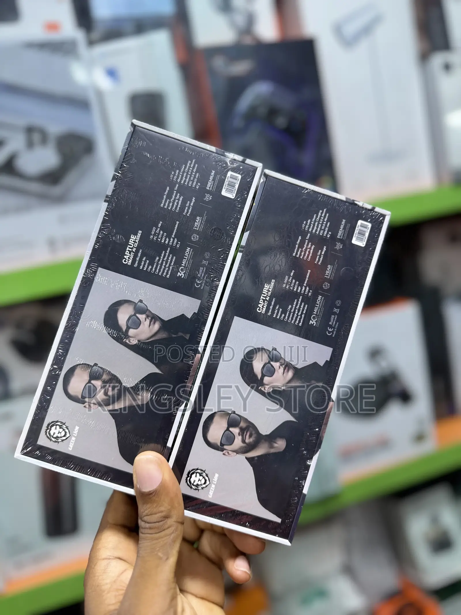Green Lion Capture Smart Ai Glasses With Directional Surround Sound