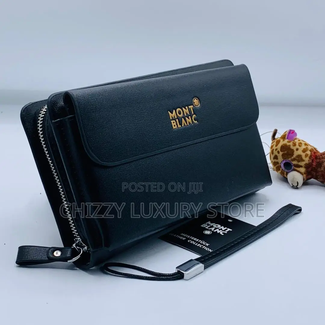 Mont Blanc Quality Luxury Men Genuine Leather Purse