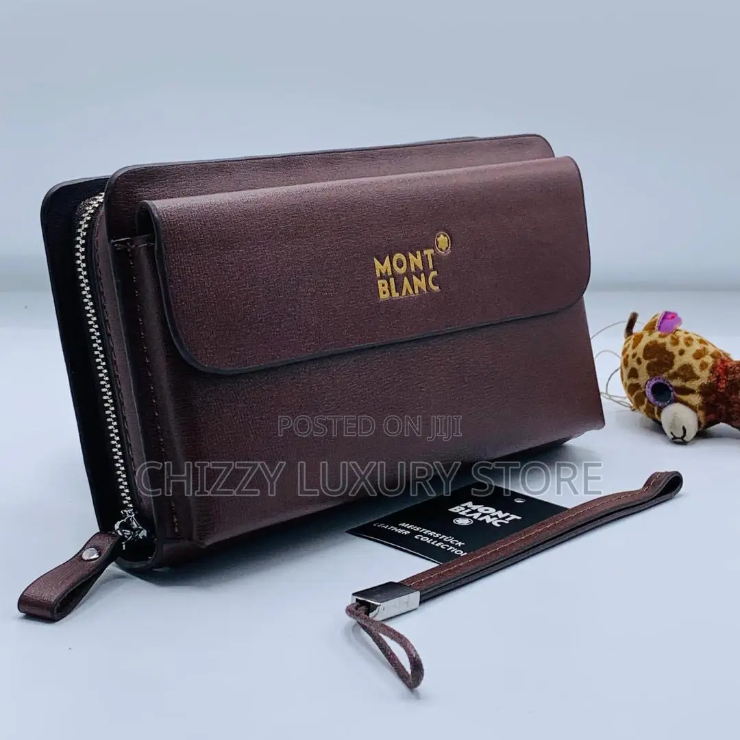 Mont Blanc Quality Luxury Men Genuine Leather Purse