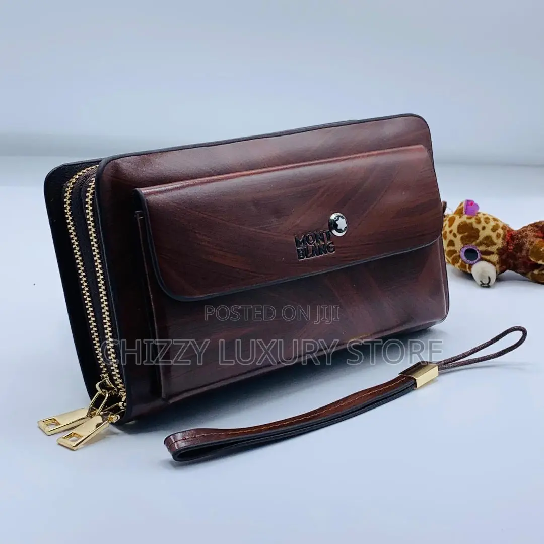 Mont Blanc Quality Luxury Men Genuine Leather Purse