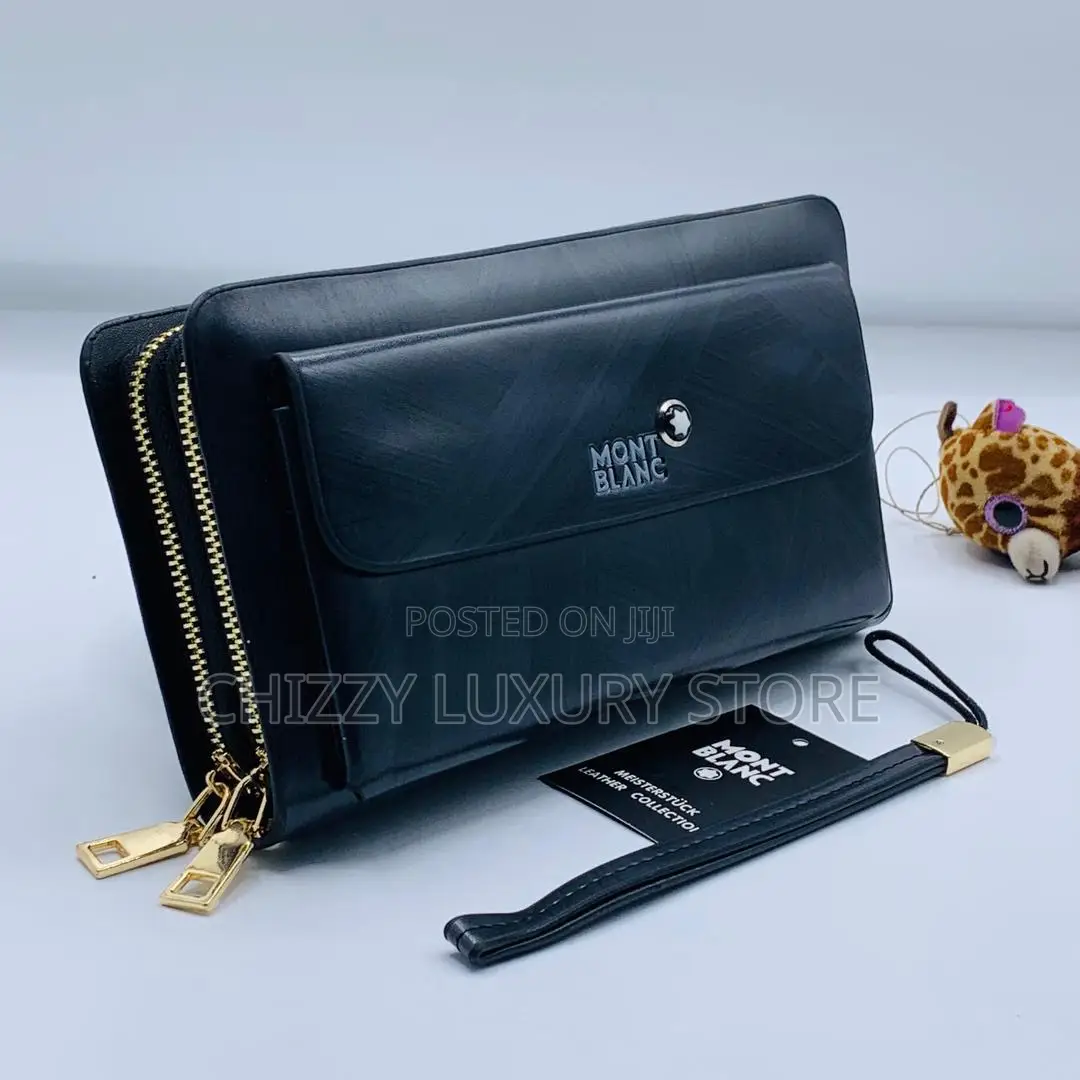 Mont Blanc Quality Luxury Men Genuine Leather Purse