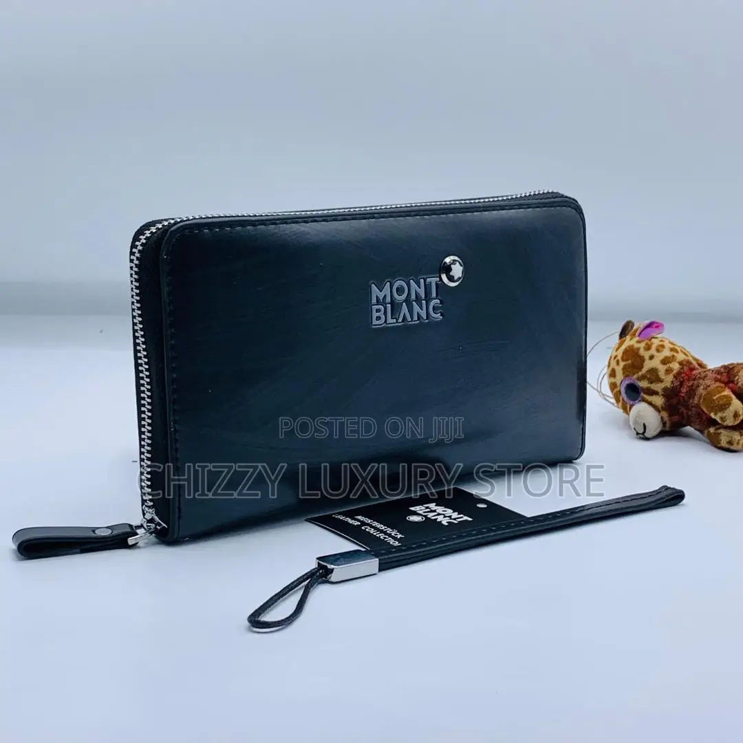 Mont Blanc Quality Luxury Men Genuine Leather Purse