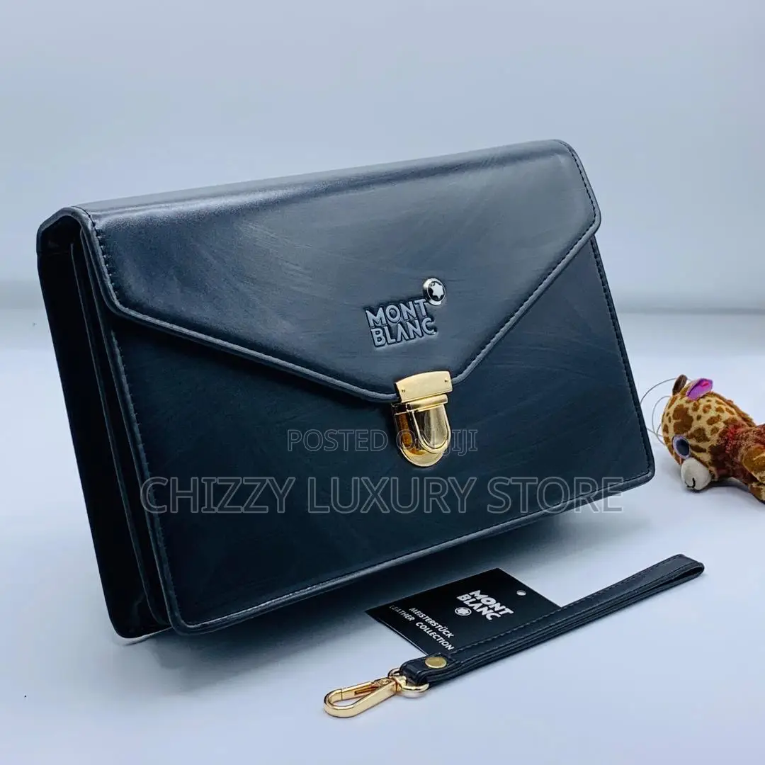 Mont Blanc Quality Luxury Men Genuine Leather Purse