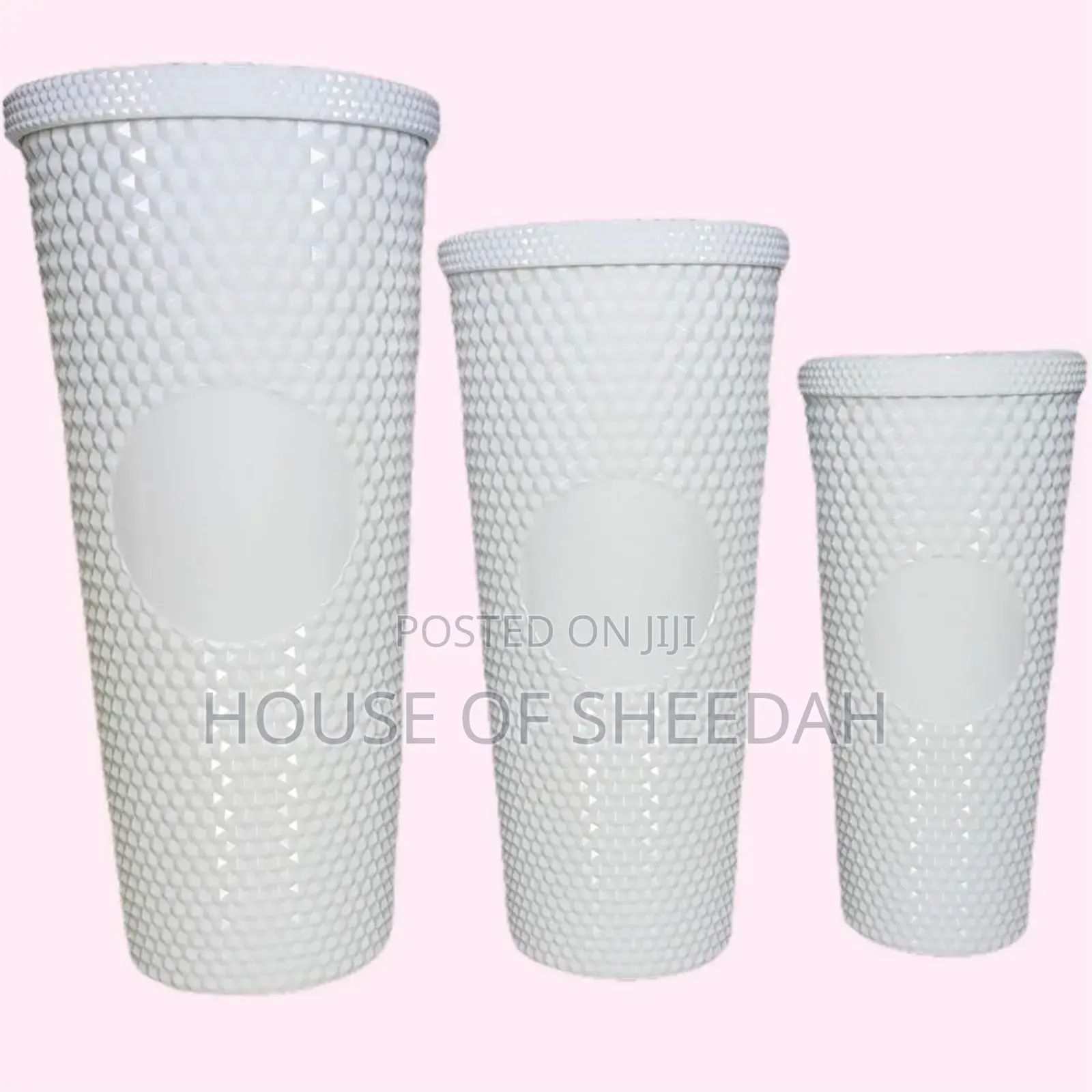 3pcs Double Durian Large Capacity Straw Plastic Cup