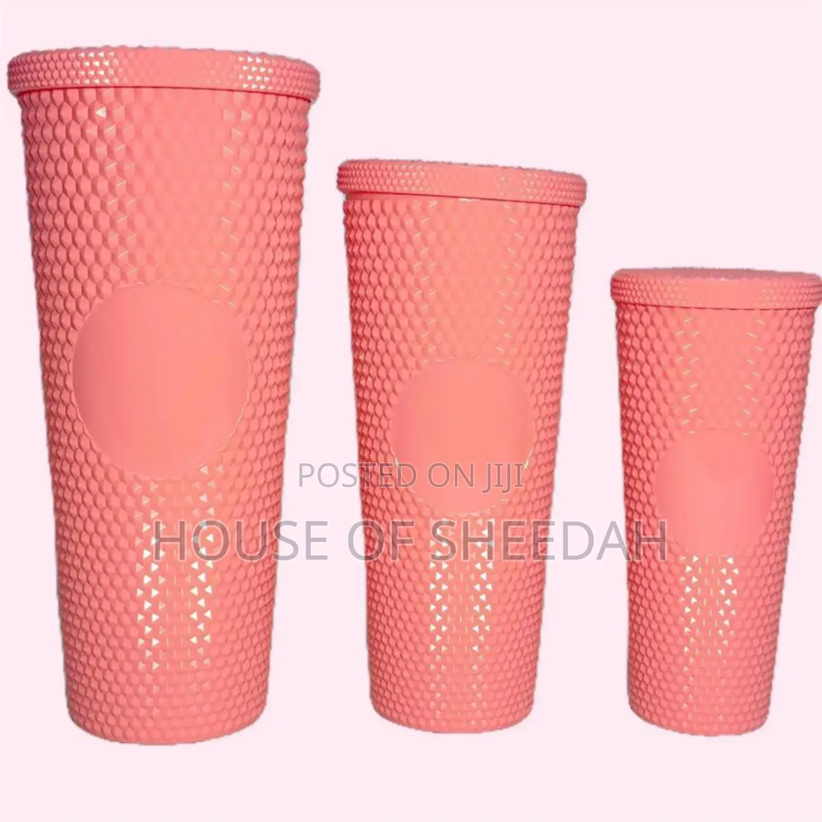 3pcs Double Durian Large Capacity Straw Plastic Cup