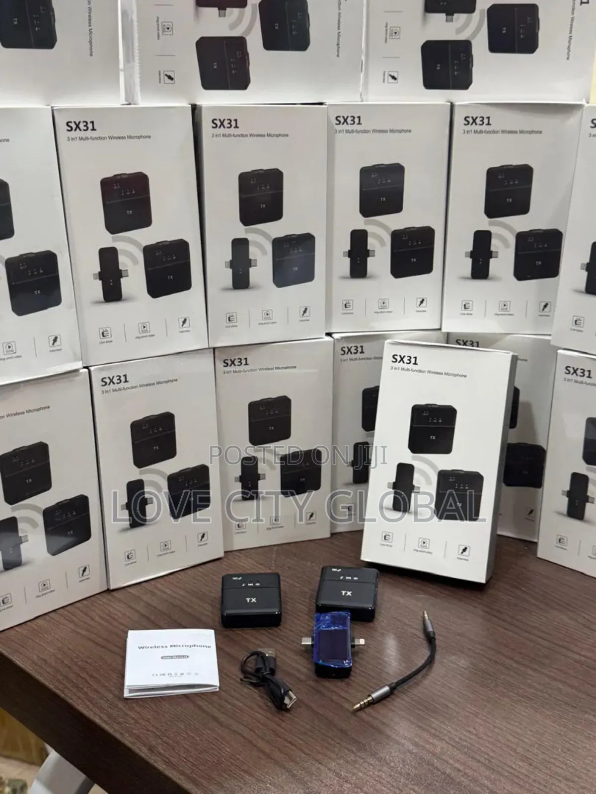 Sx31 Anc Wireless Microphone 3-in-1 Receiver - iPhone,Type C Camera