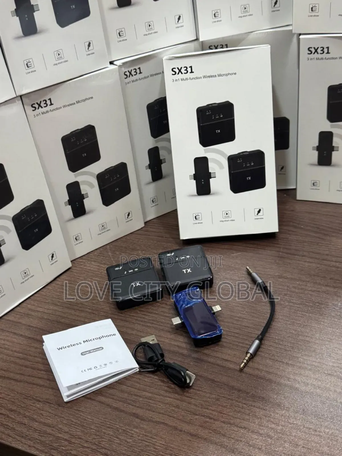 Sx31 Anc Wireless Microphone 3-in-1 Receiver - iPhone,Type C Camera