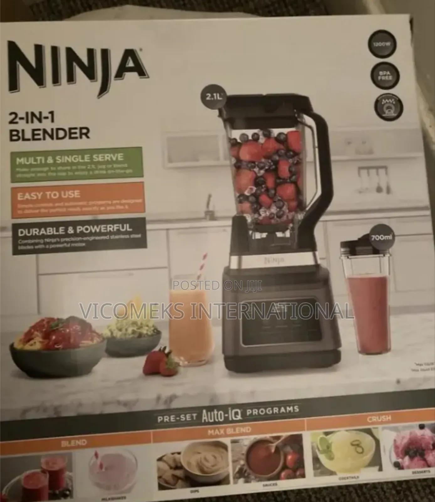 Ninja 2-in-1 Blender With Auto-iq Bn750uk