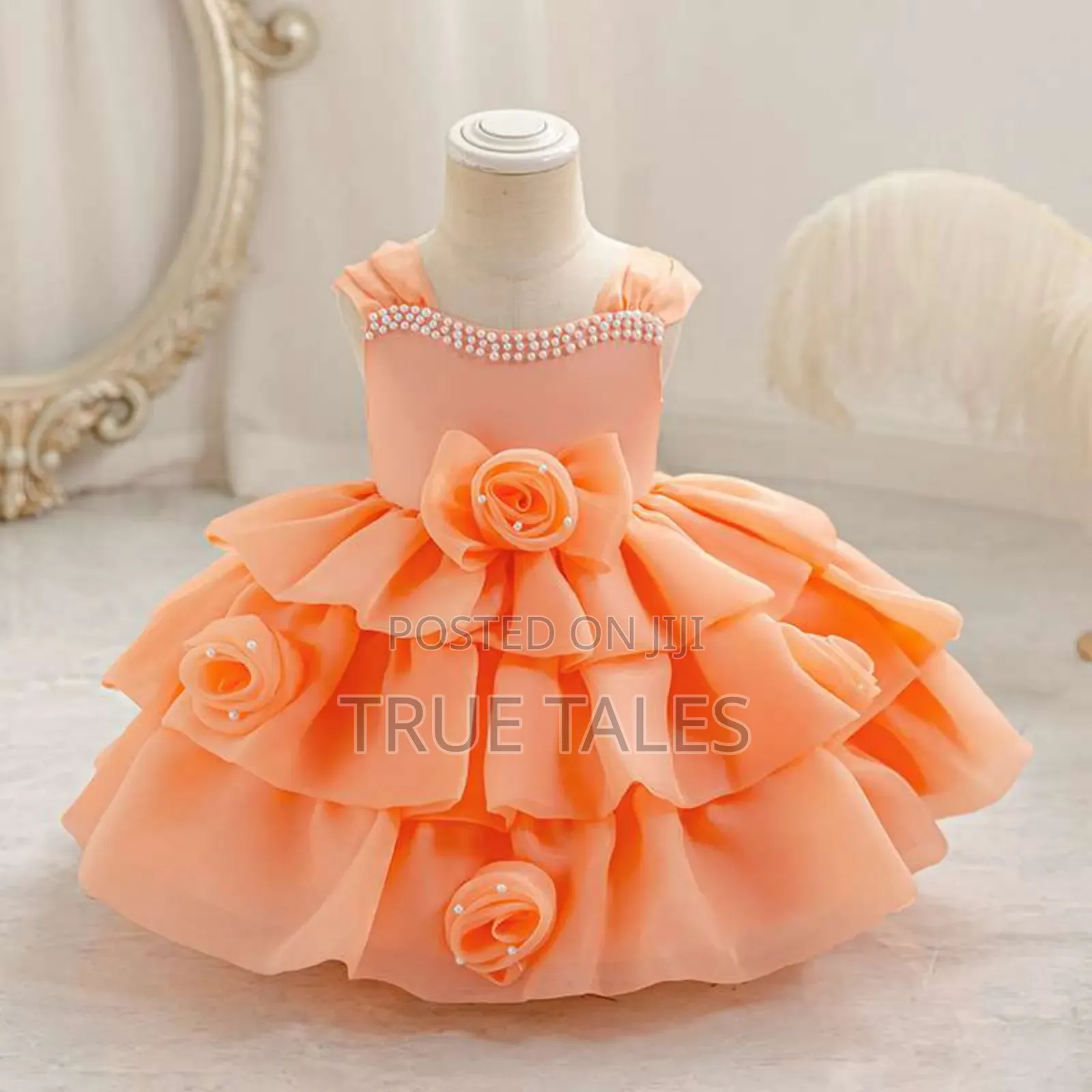 Little Girl's Flouncy Full Flower Ballgown Dress Age 6 Mths To 5 Years