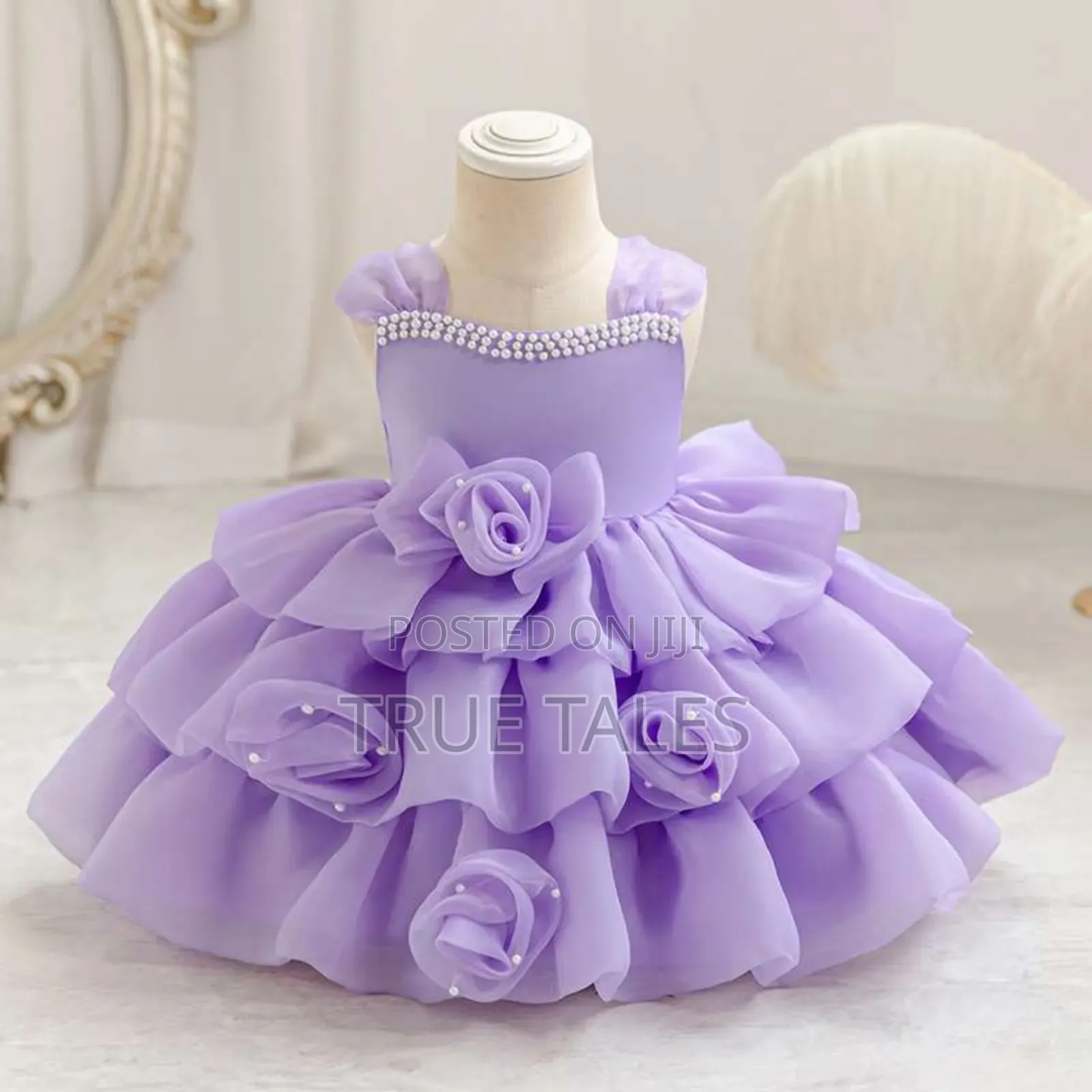 Little Girl's Flouncy Full Flower Ballgown Dress Age 6 Mths To 5 Years