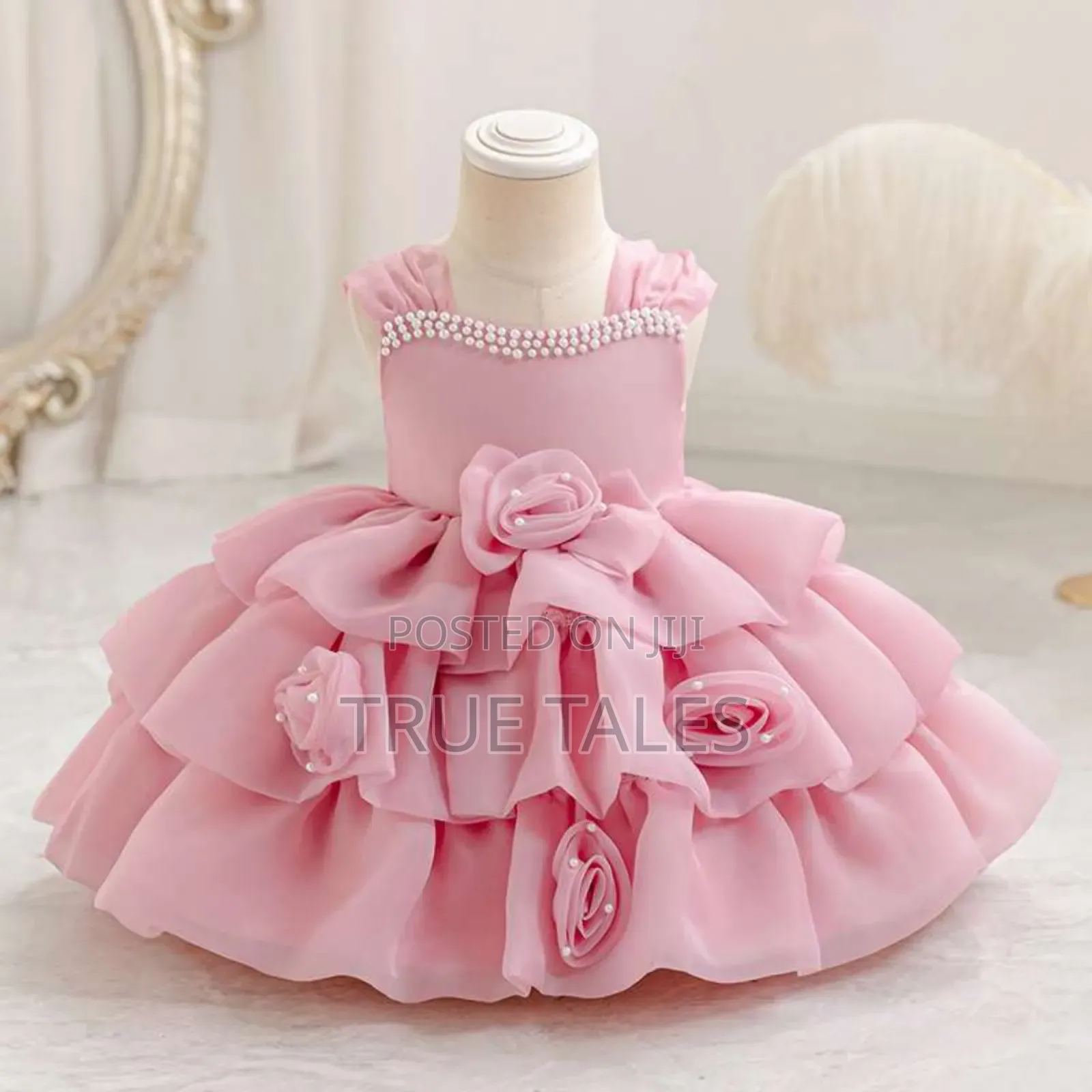 Little Girl's Flouncy Full Flower Ballgown Dress Age 6 Mths To 5 Years