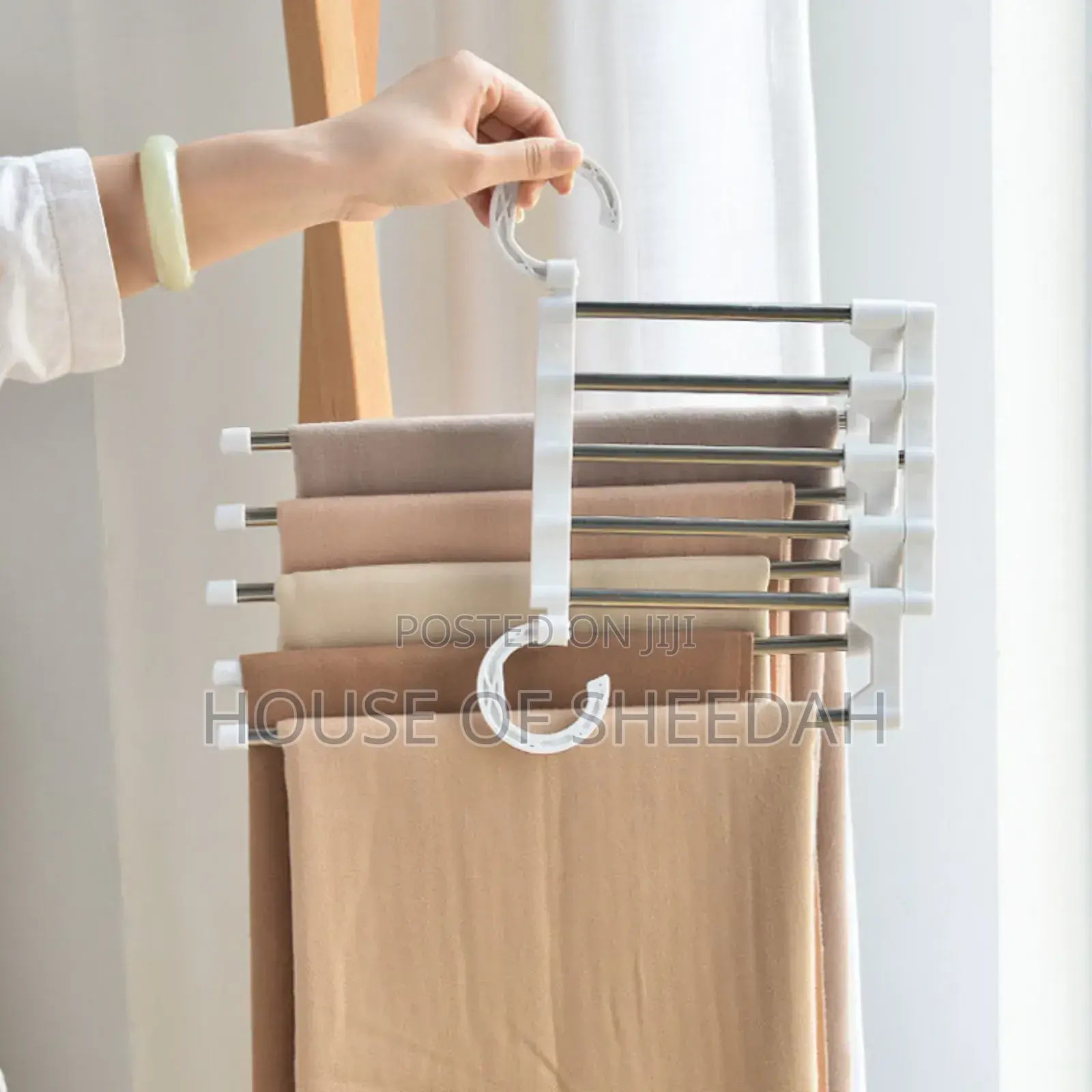 5 in 1multifunctional, Space-Saving Pants Hanger (3pcs).