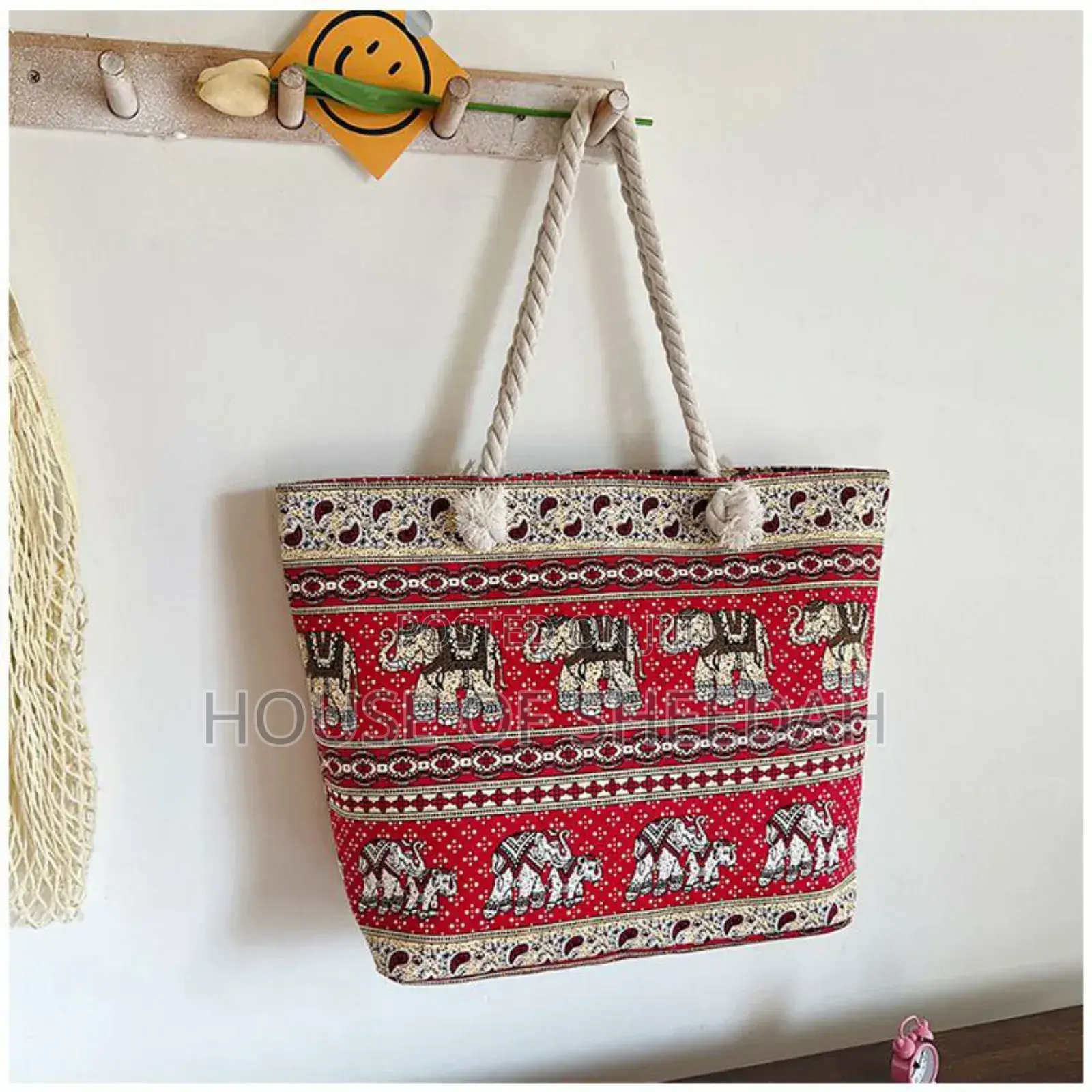 New Ethnic Style Fashion Large Capacity Printed Travel Tote Bag
