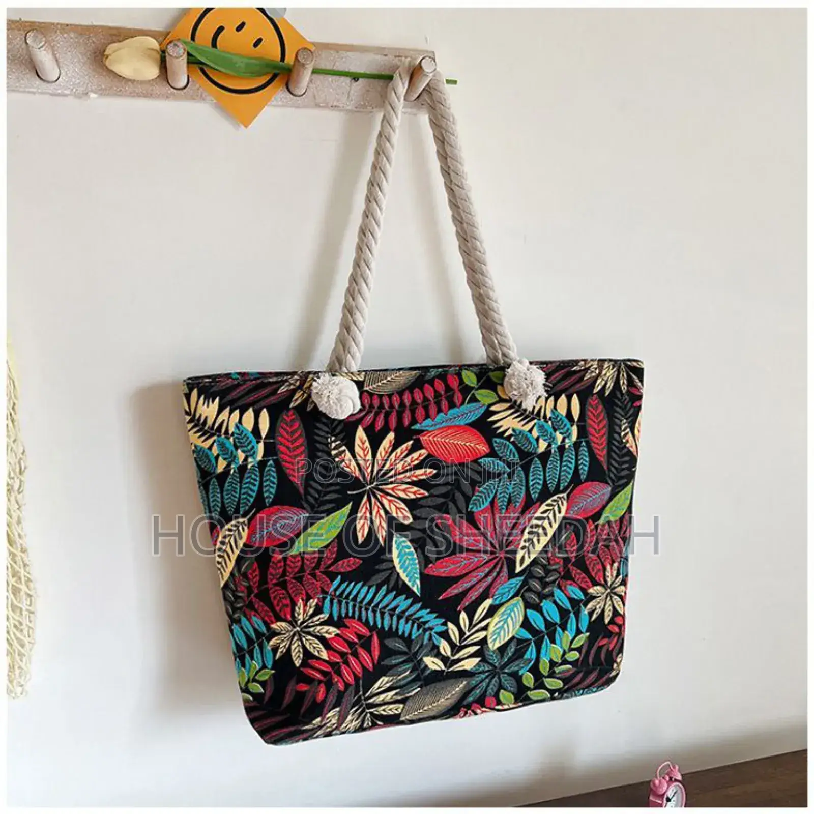 New Ethnic Style Fashion Large Capacity Printed Travel Tote Bag