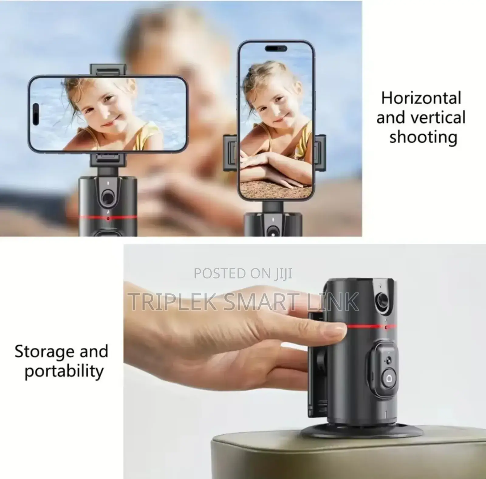 P02 Auto Face Tracking Tripod Po2 360° Rotating Phone Holder
