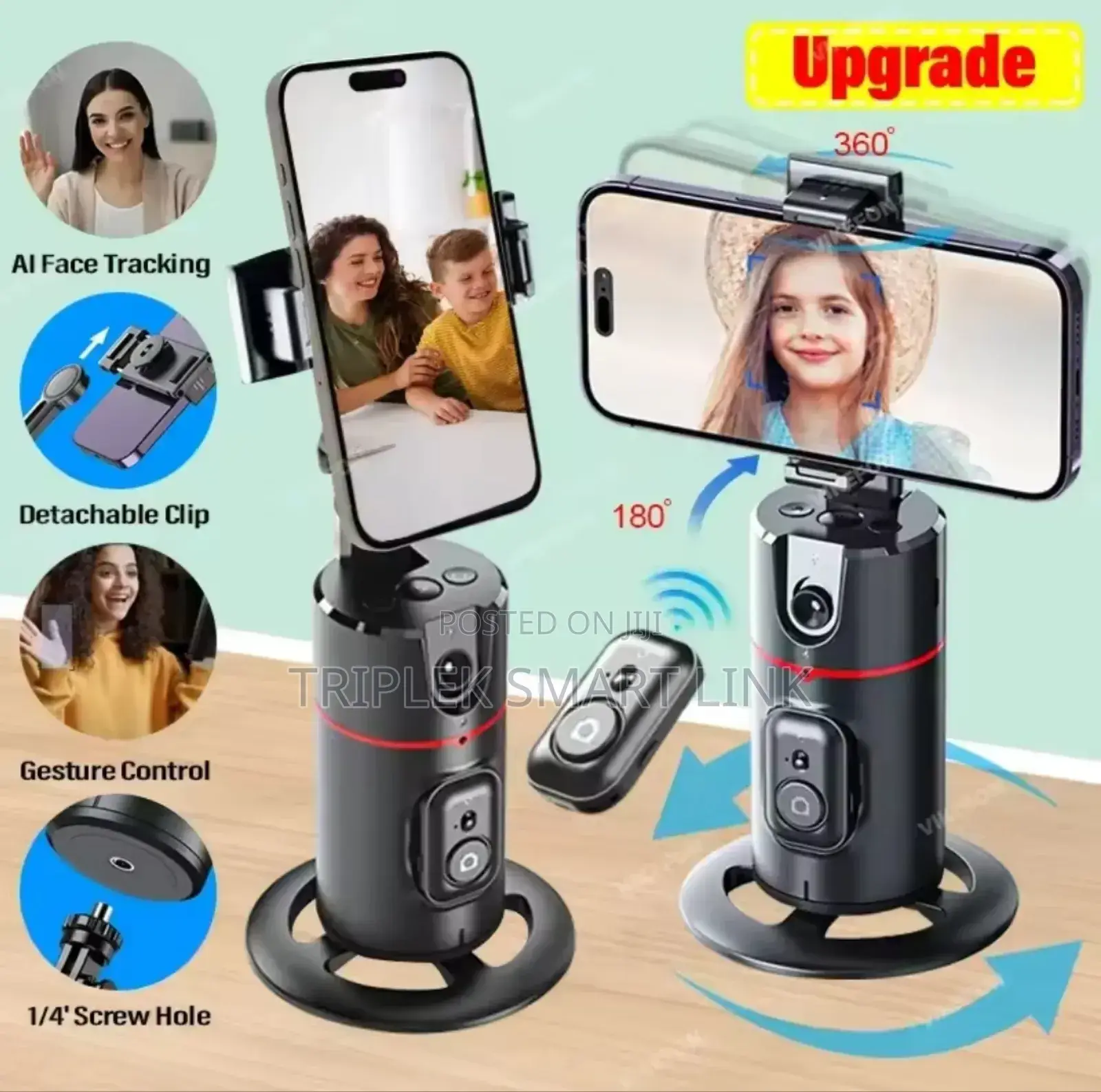 P02 Auto Face Tracking Tripod Po2 360° Rotating Phone Holder