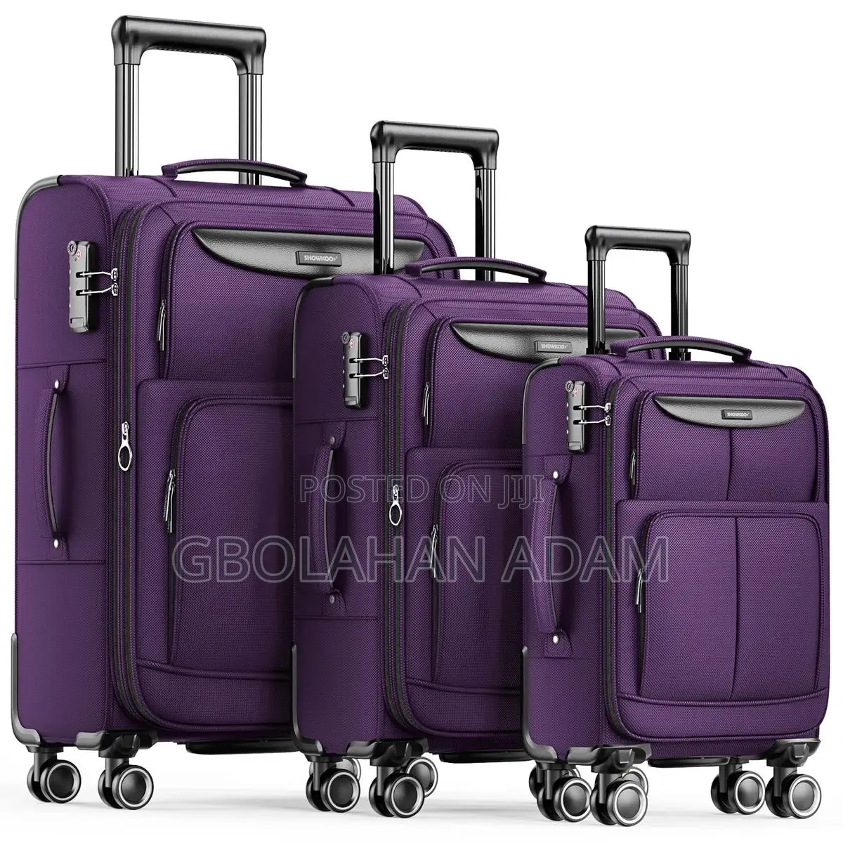 Showkoo Luggage Sets 3 Piece Softside