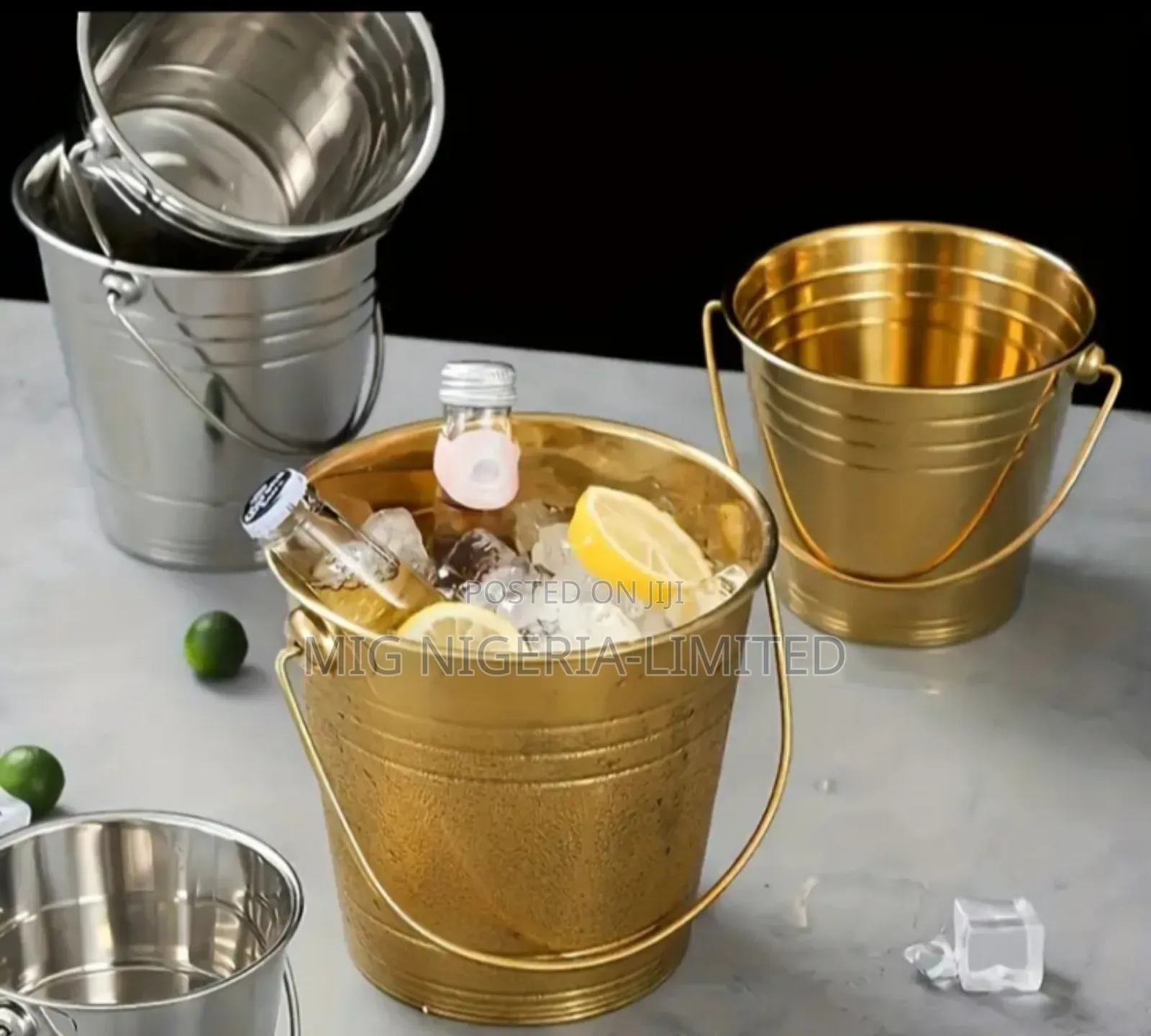 13l Stainless Steel Ice Wine Bucket (Gold and Silver)