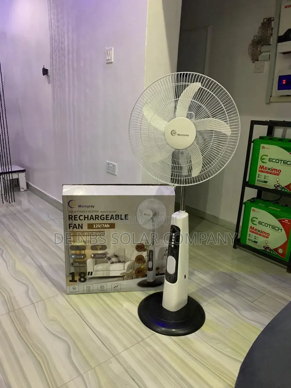 16inches Dc/Ac Mornyray Rechargeable Fan