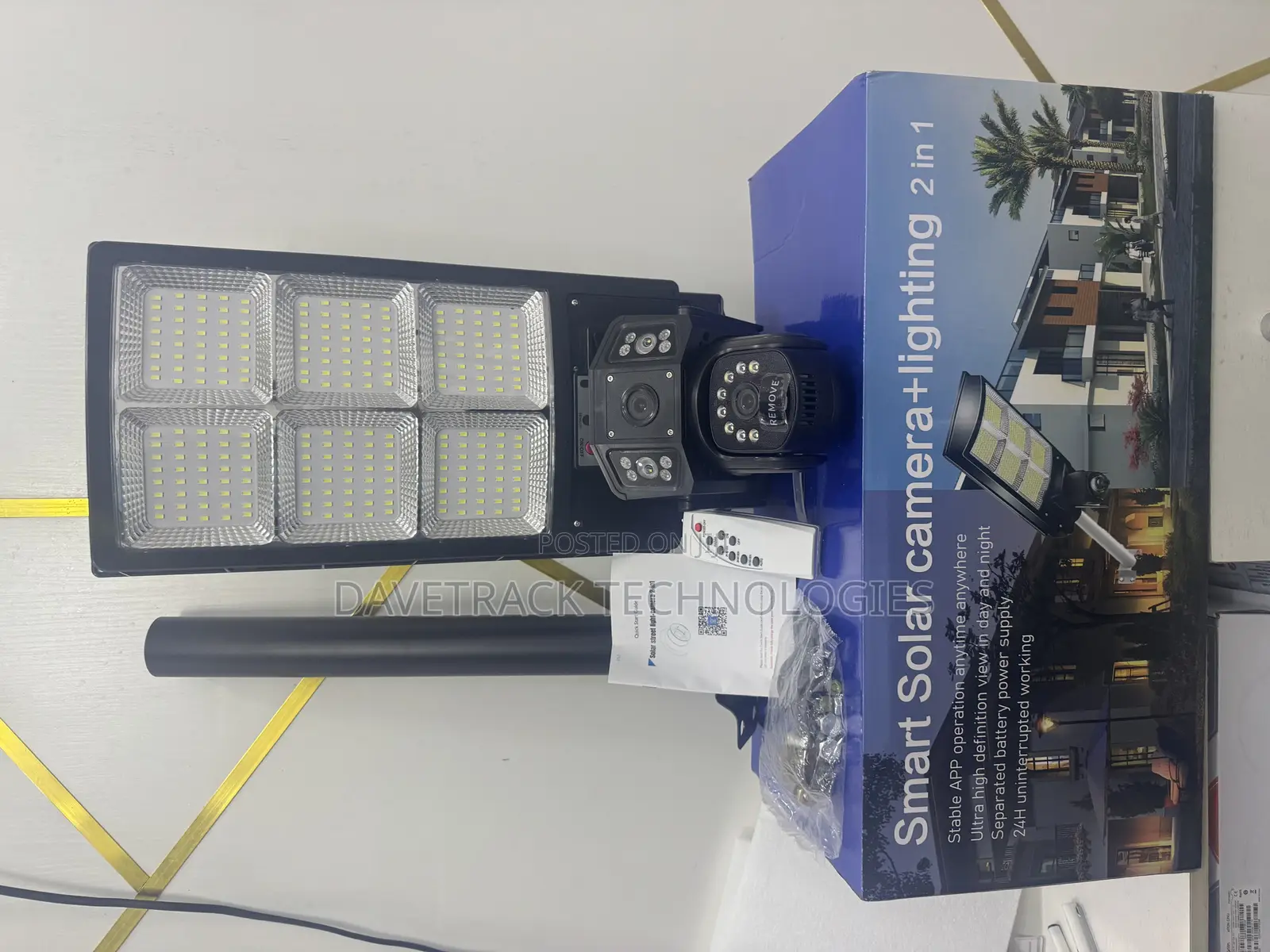 Solar Streetlight 8mp Eseecloud Ai PTZ Dual Lens Camera