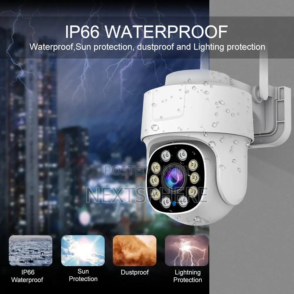 Pan Tilt Outdoor Security Camera, 1080p Home Wifi Ip Camera