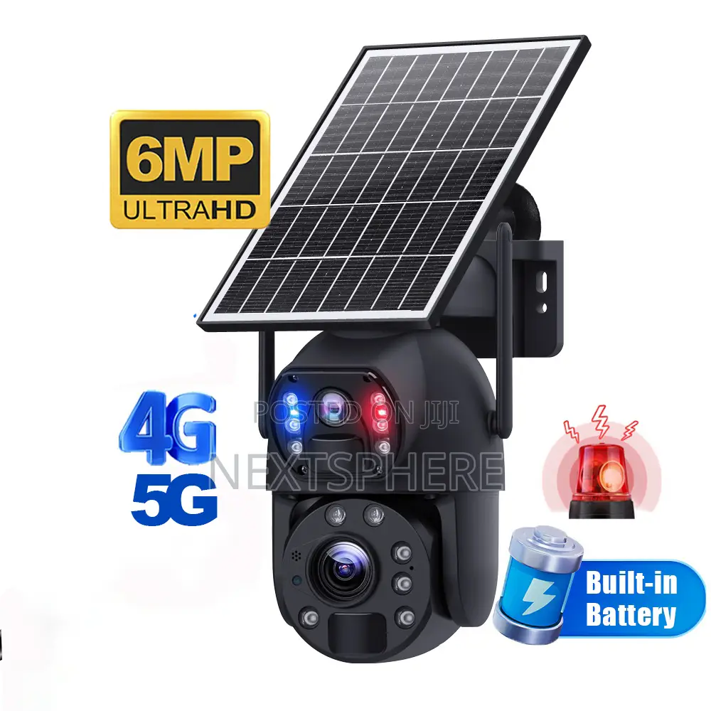 5g/4g Solar PTZ Camera - 8mp Dual Lens Cloud Sim, Aov Support All Sims