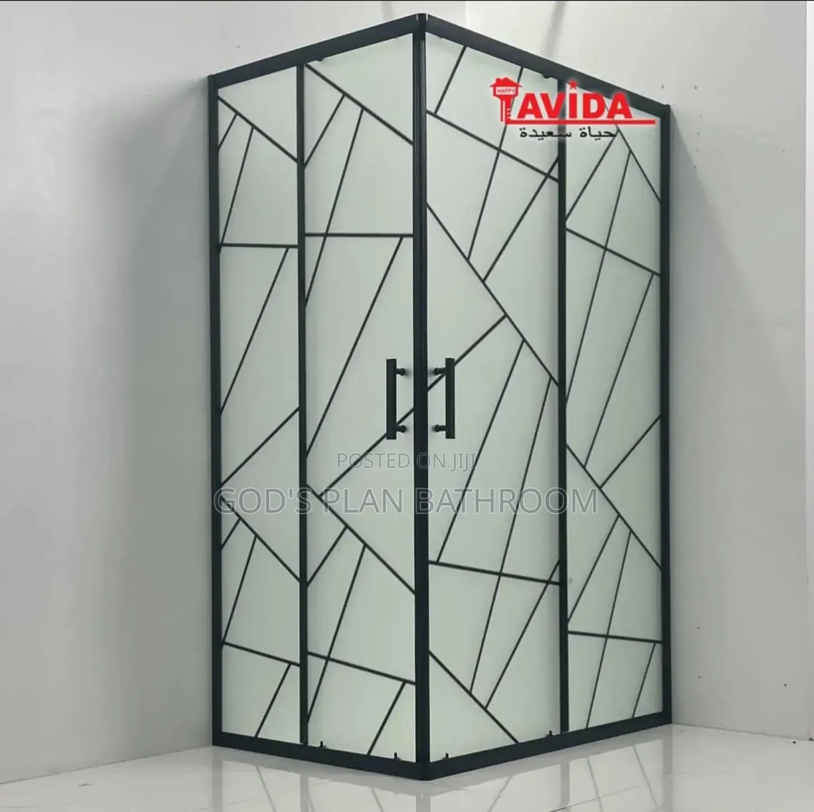 Black Stripes Cubicle Glass