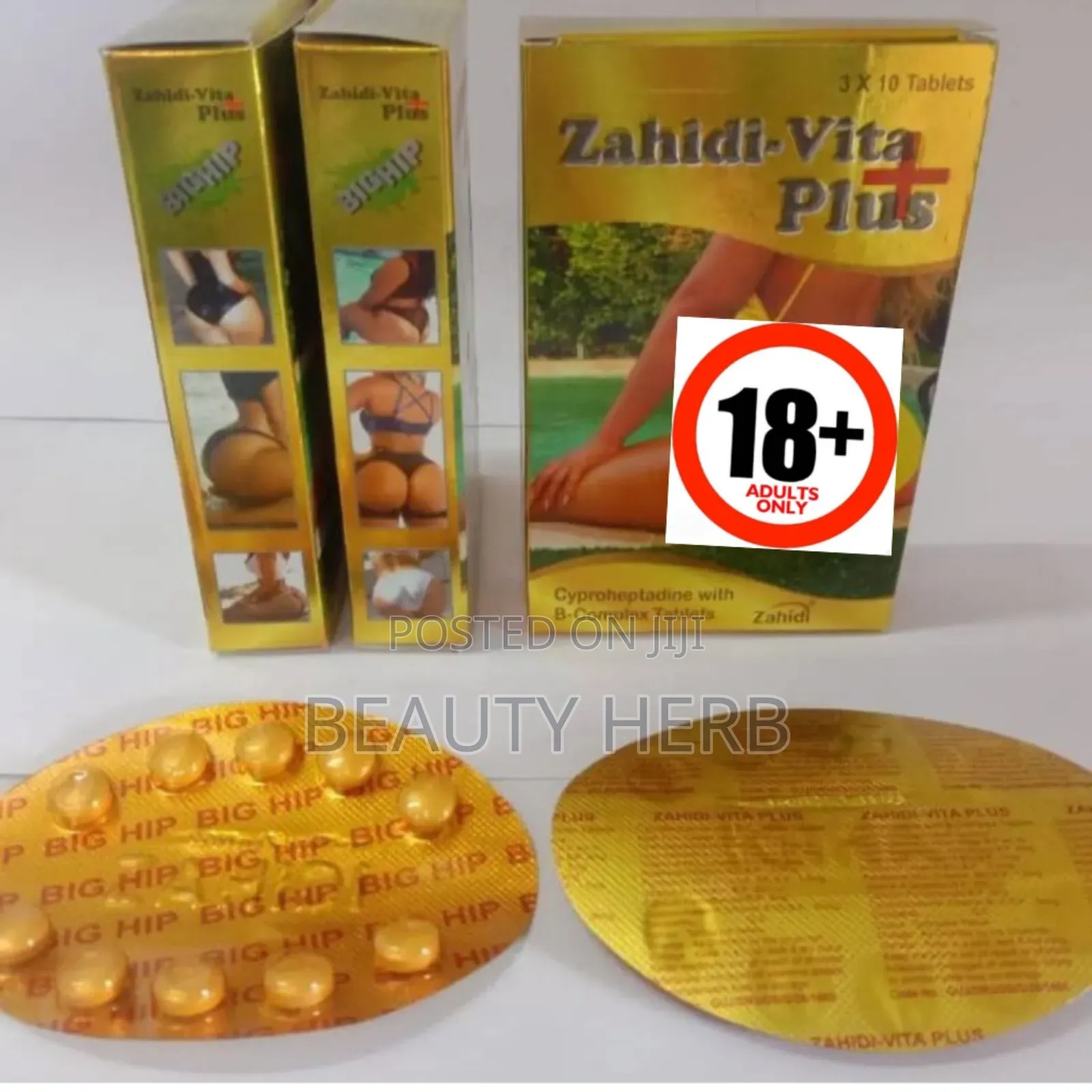 Original Zahidi Vita Plus Hips Up and Buttocks Enlargement Tablet