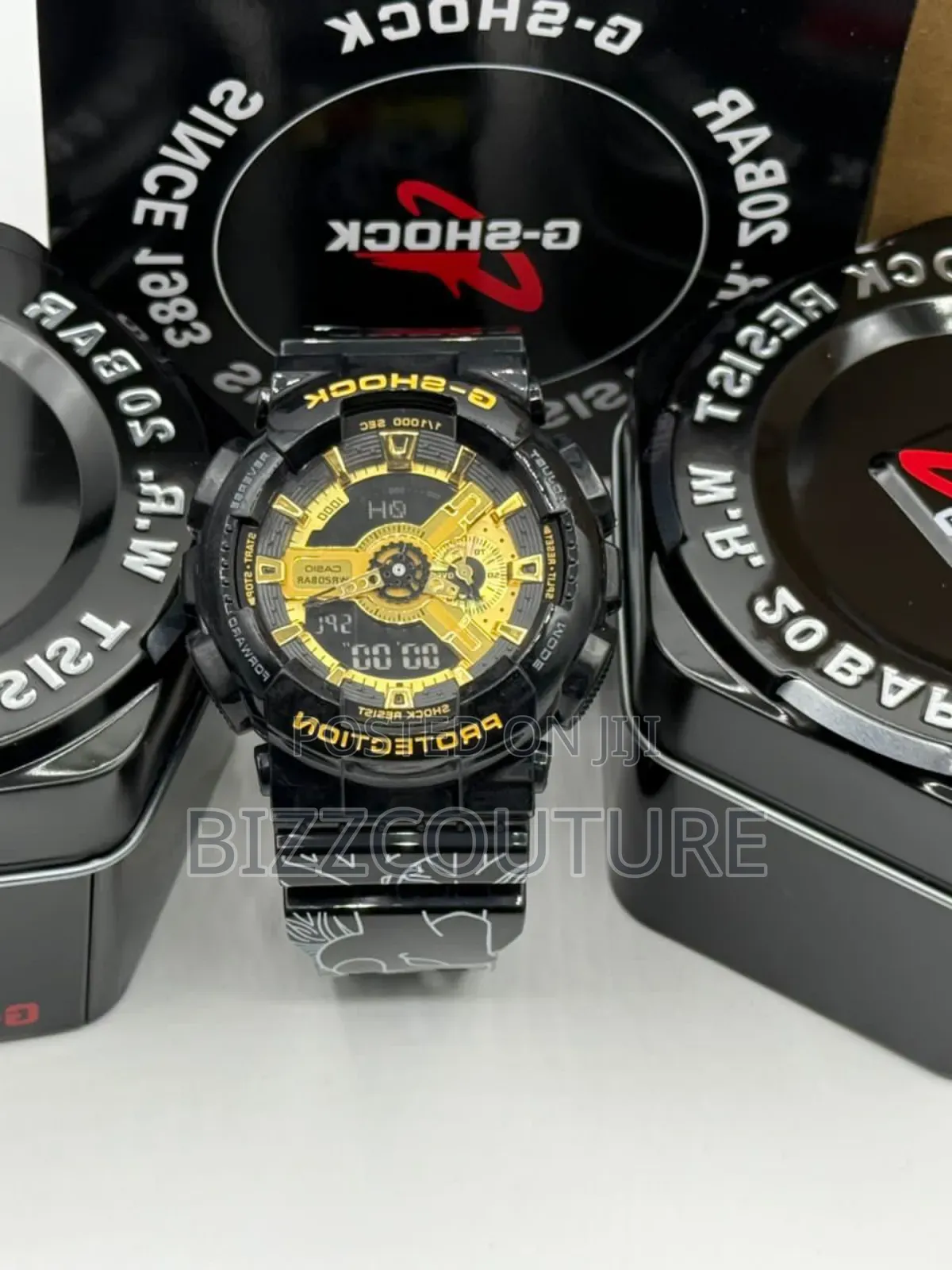 High-Quality G-Shock Black Rubber Strap Quartz Chronograph Watch