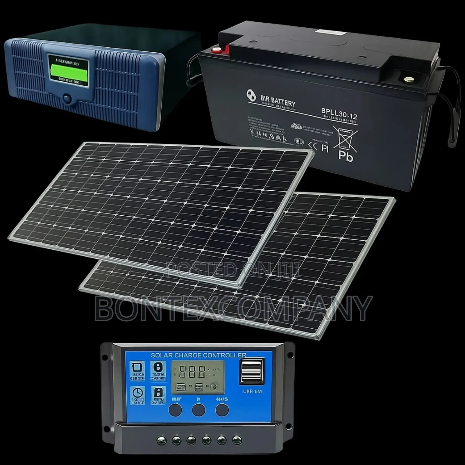 12v/24v Solar Power Kit – High-Efficiency Panels + Battery + Inverter