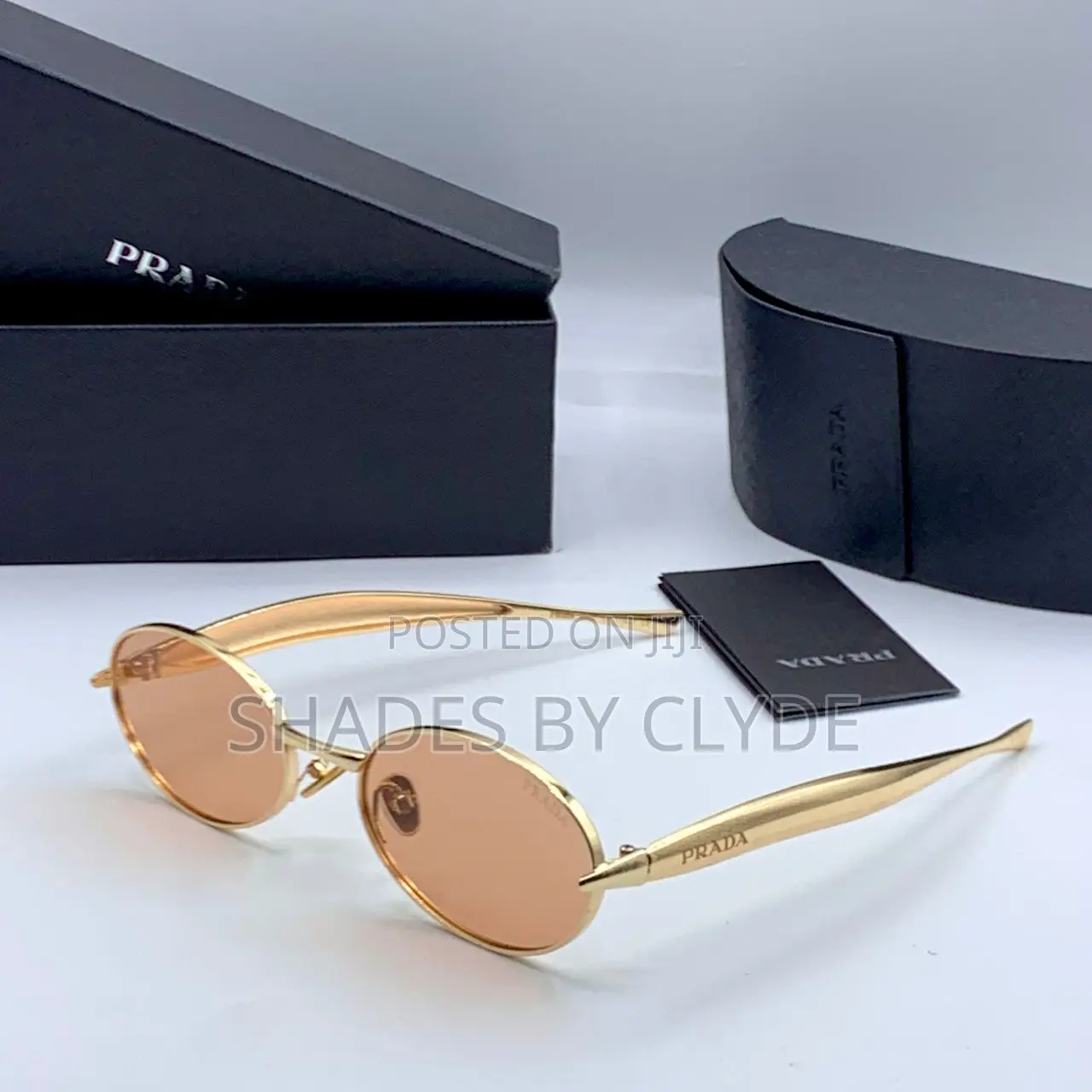  Prada Gold Sunglasses - Brand New Ready to Shine! 