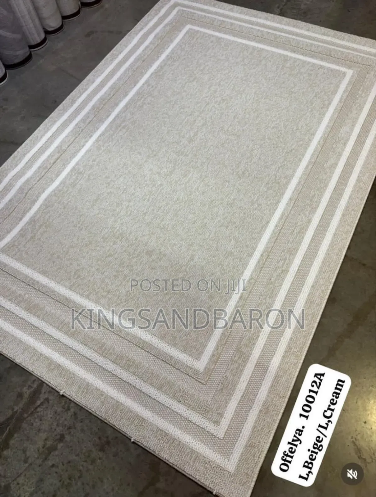 7x10fts Cream/Beige Turkey Center Rug