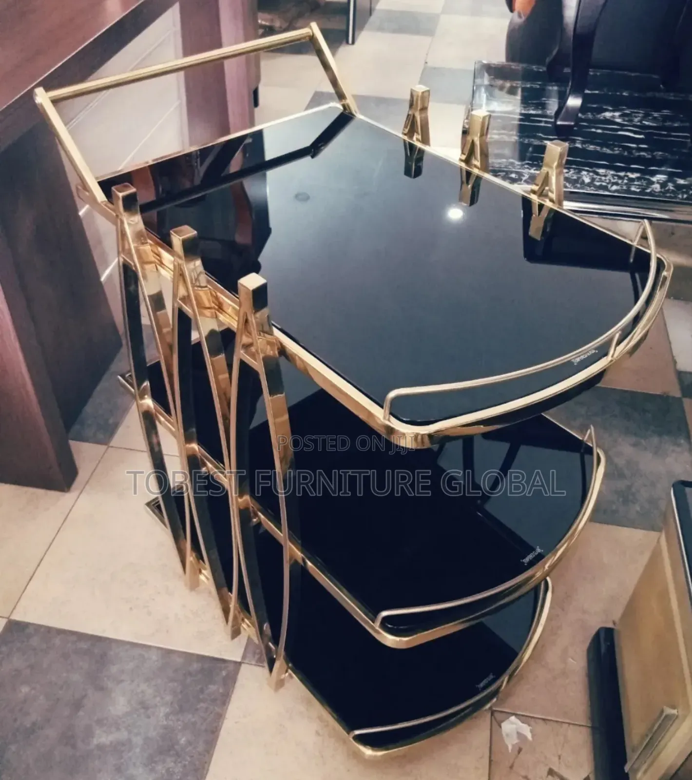 Wine Trolly (Golden)