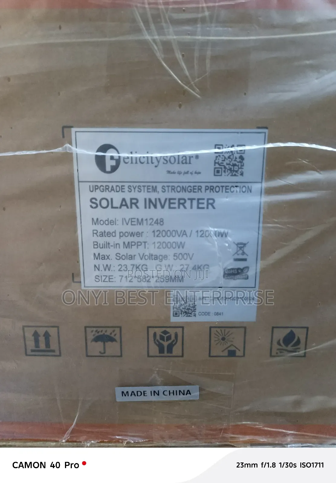 Felicity Hybrid Inverter 12kva 48v Available
