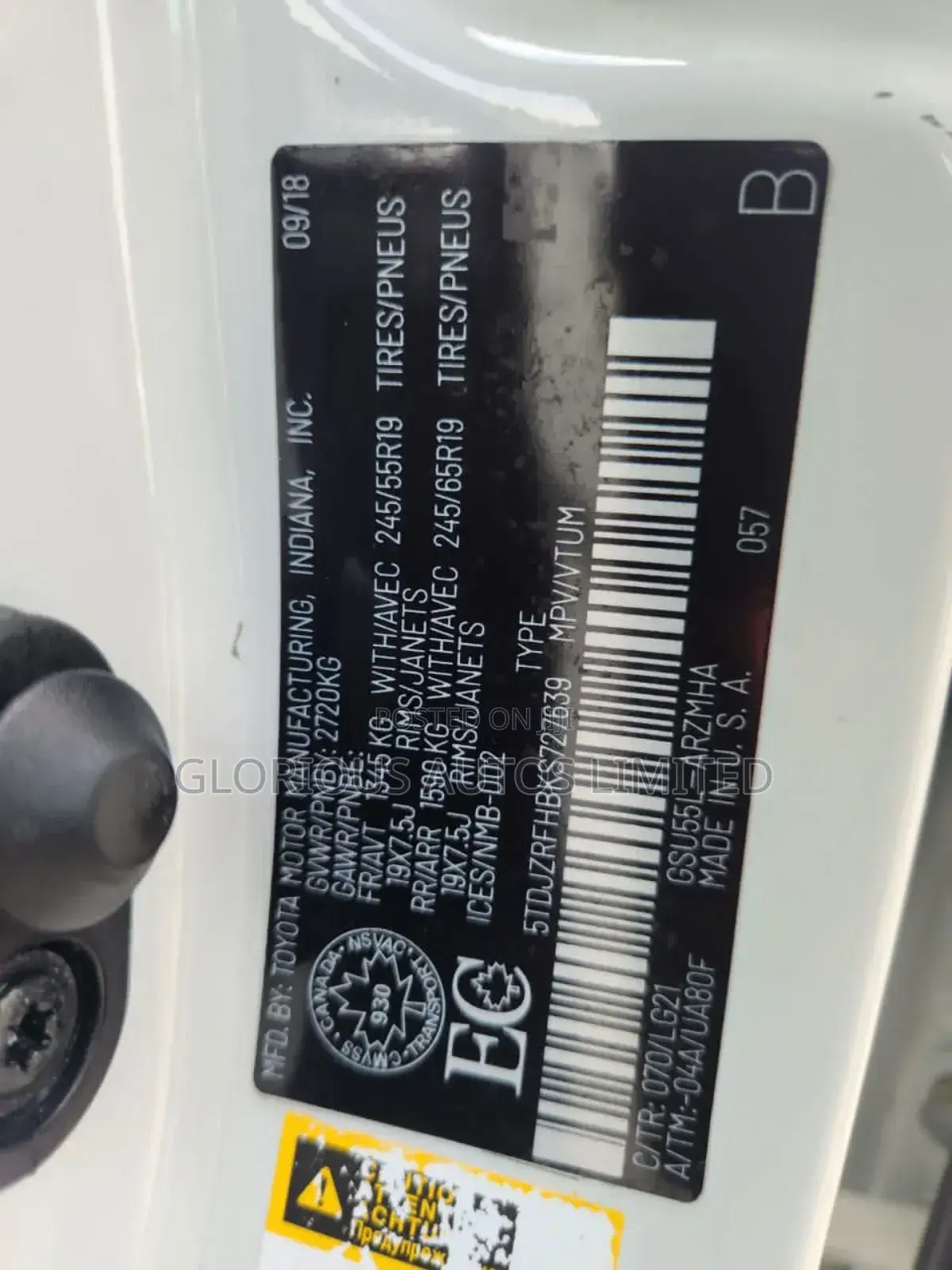 Toyota Highlander SE 2019 White