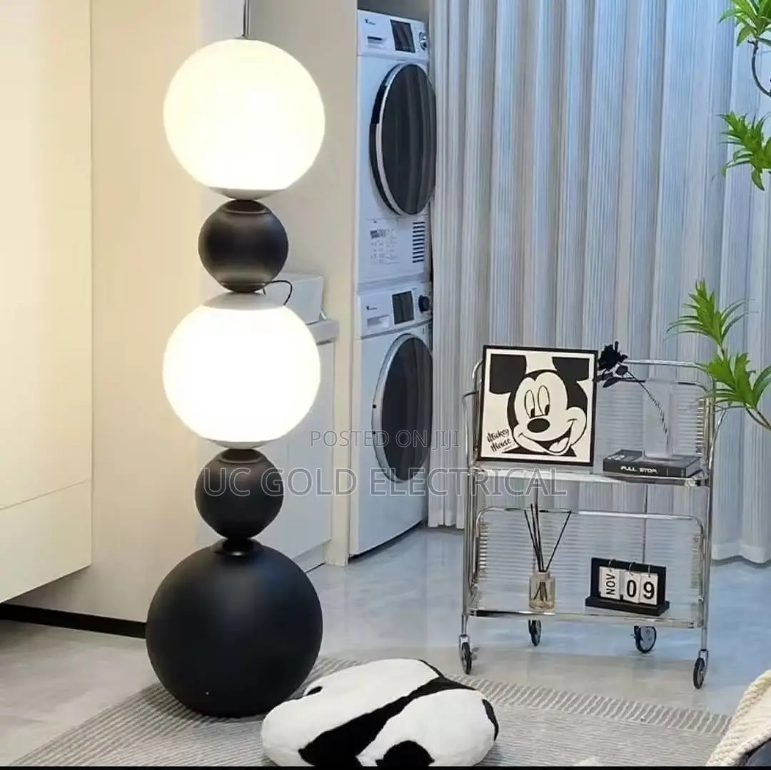 Artisan Italian Gourd Floor Lamp - Medieval-Inspired Bauhaus Design