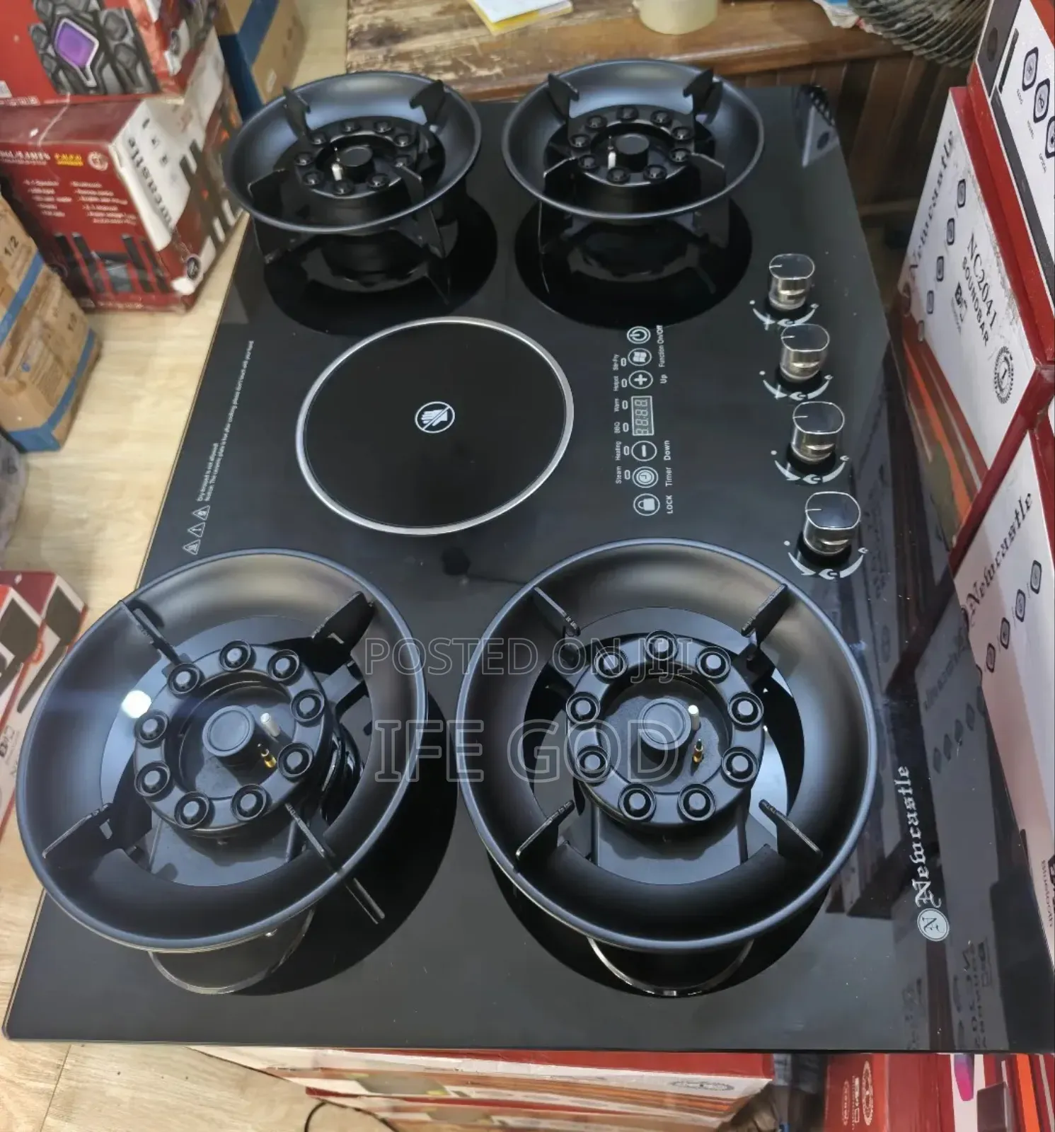 Original High Quality Newcastle Built-in Flips Up Gas Ele Cooker Hob