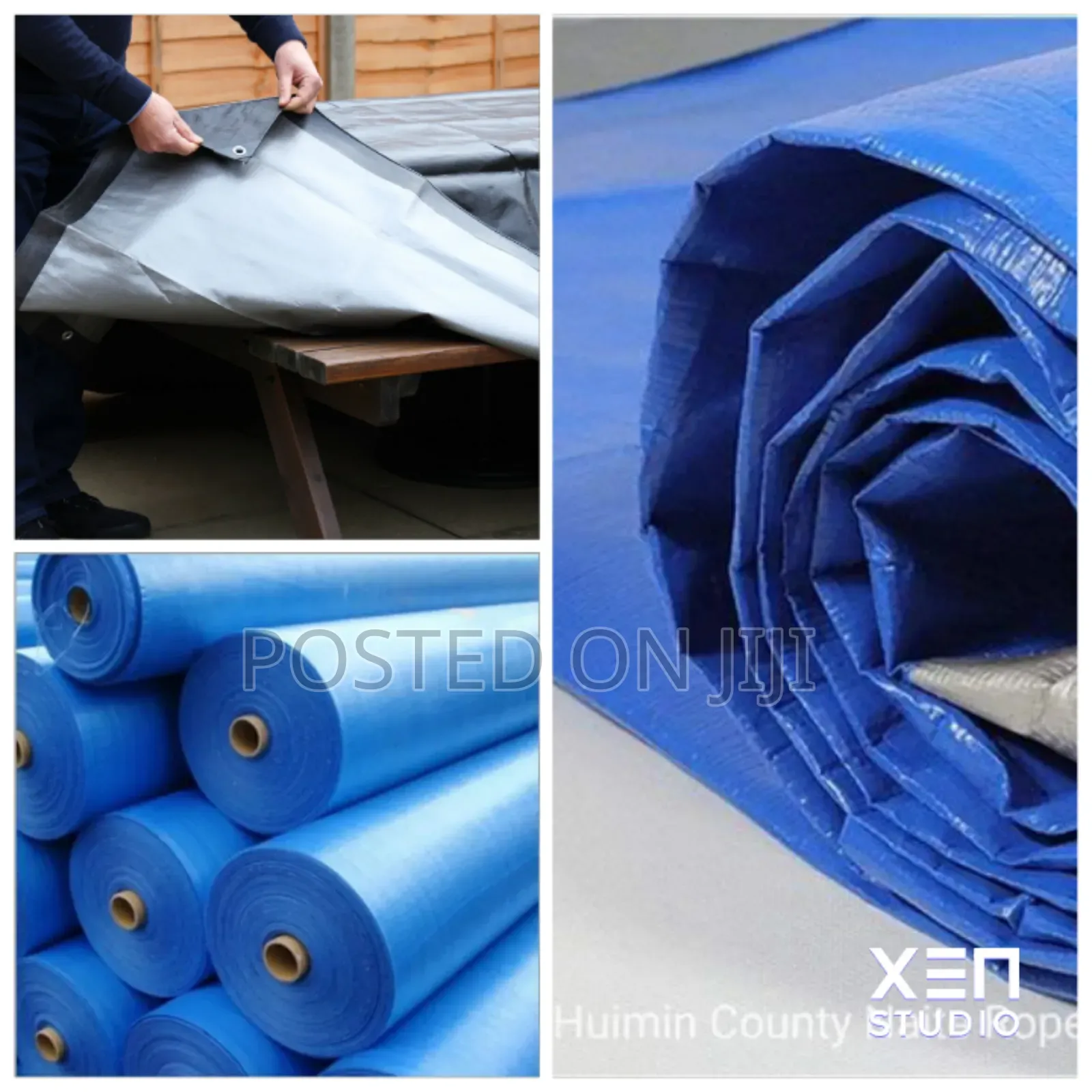 Tarpaulin Blue, Black and White All Available in All Sizes