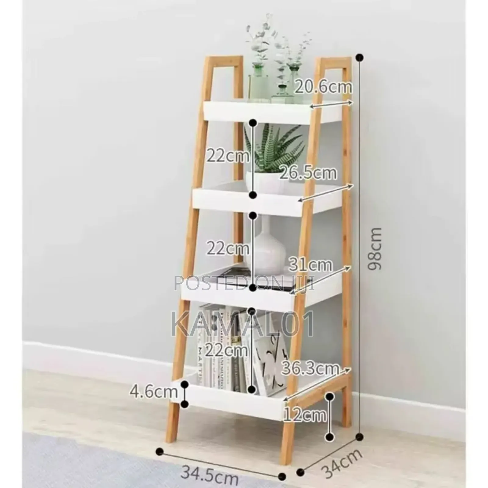 4 Layer Ladder Wooden Storage Rack