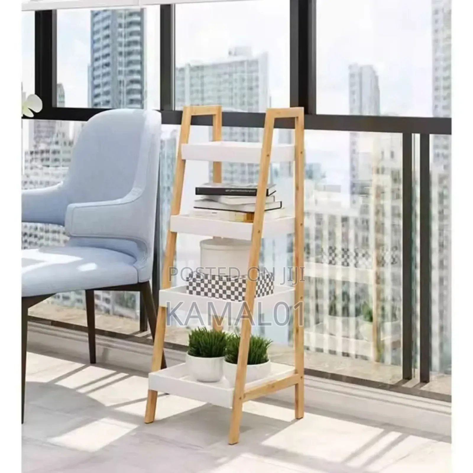 4 Layer Ladder Wooden Storage Rack