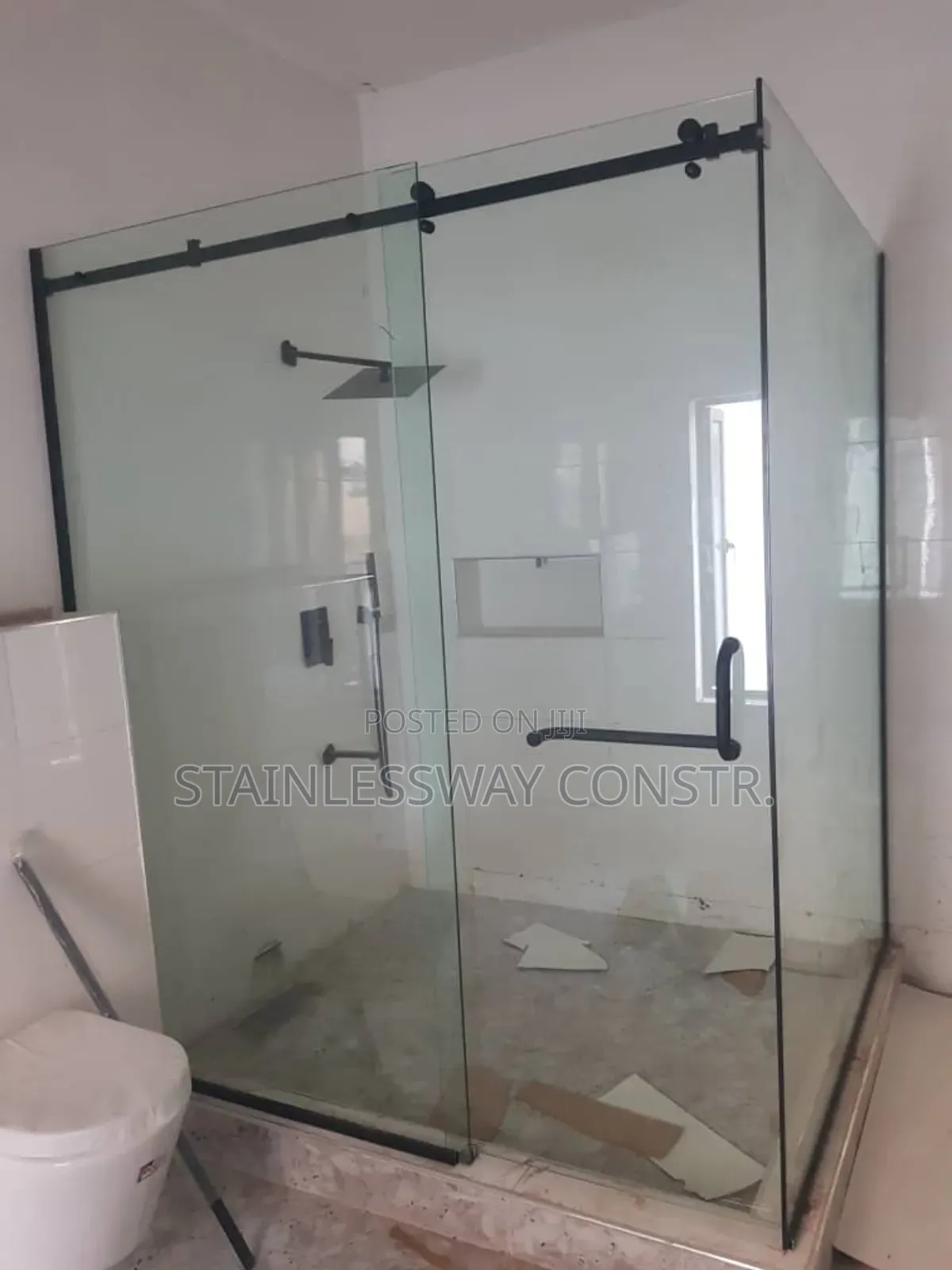 Shower Glass Black Sophis Cubicle
