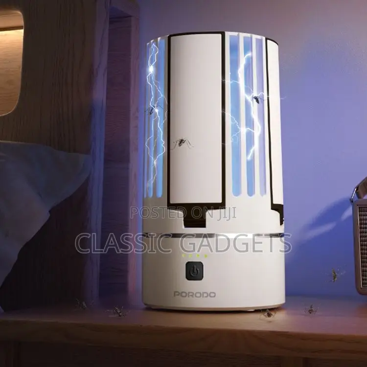 Porodo Lifestyle 2-in-1 Portable Insect Killer Lamp With 360° Coverage