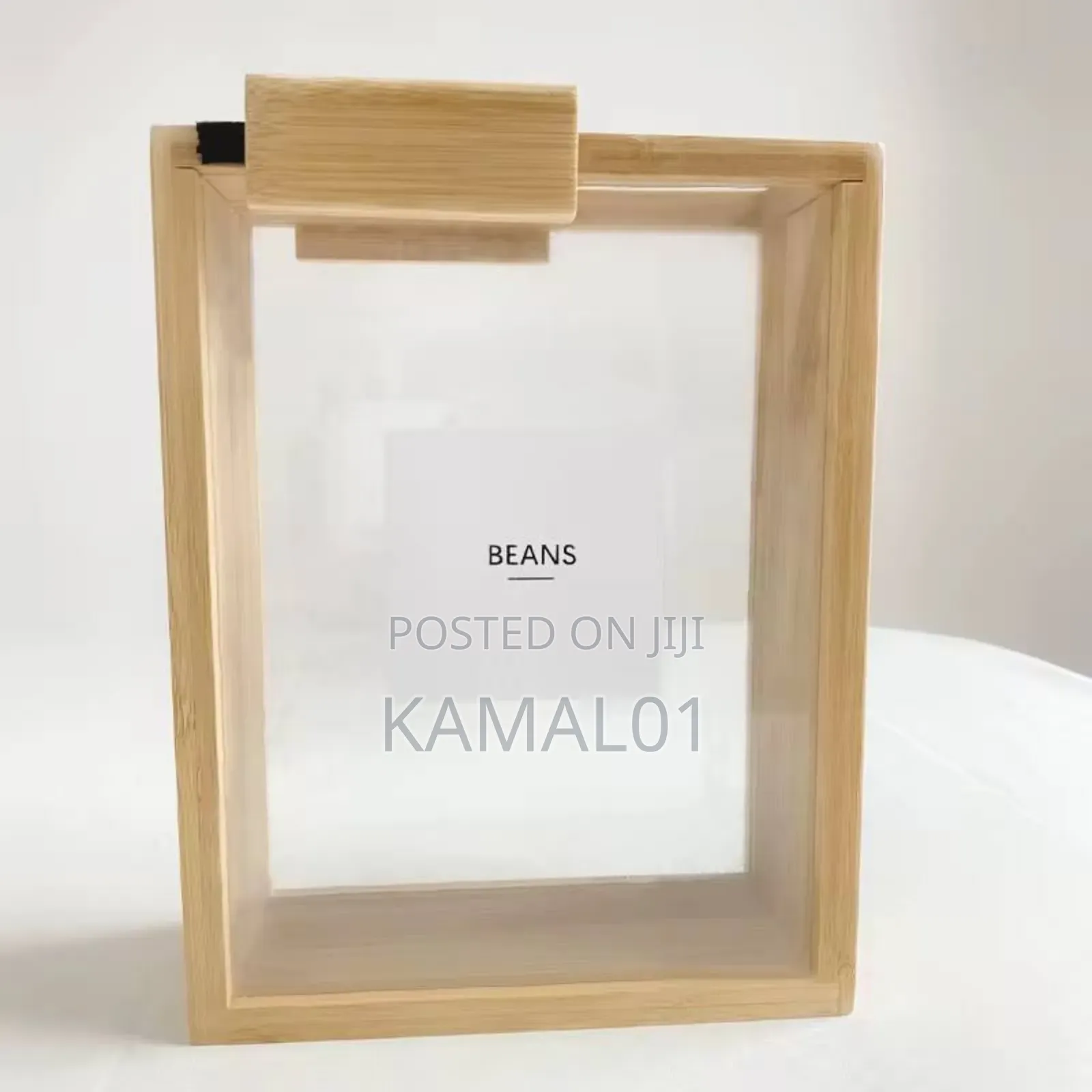 Bamboo Storage Container With Sticker