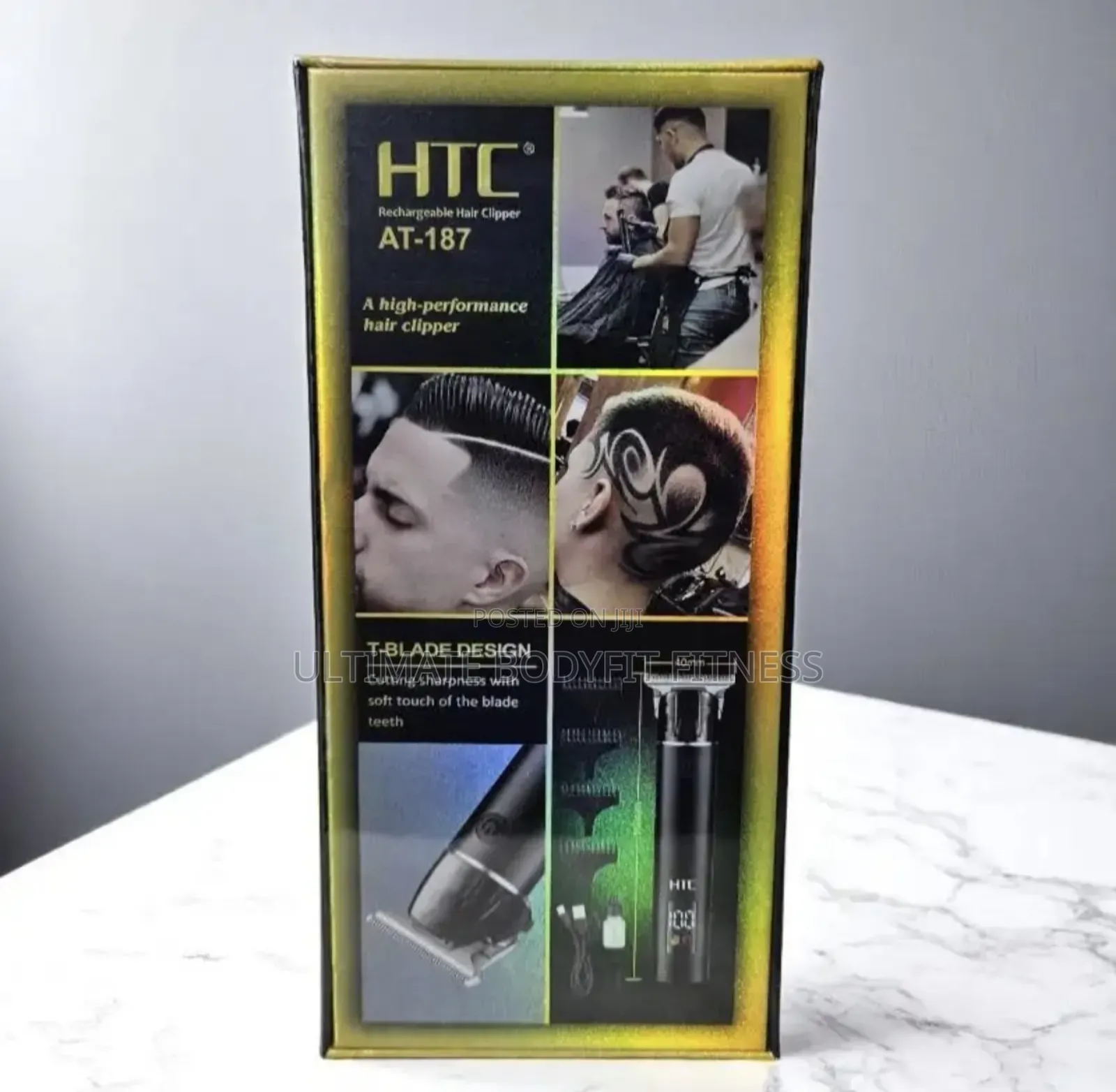 Brand New HTC at-187 Rechargeable Hair Trimmer Clipper T-Blade