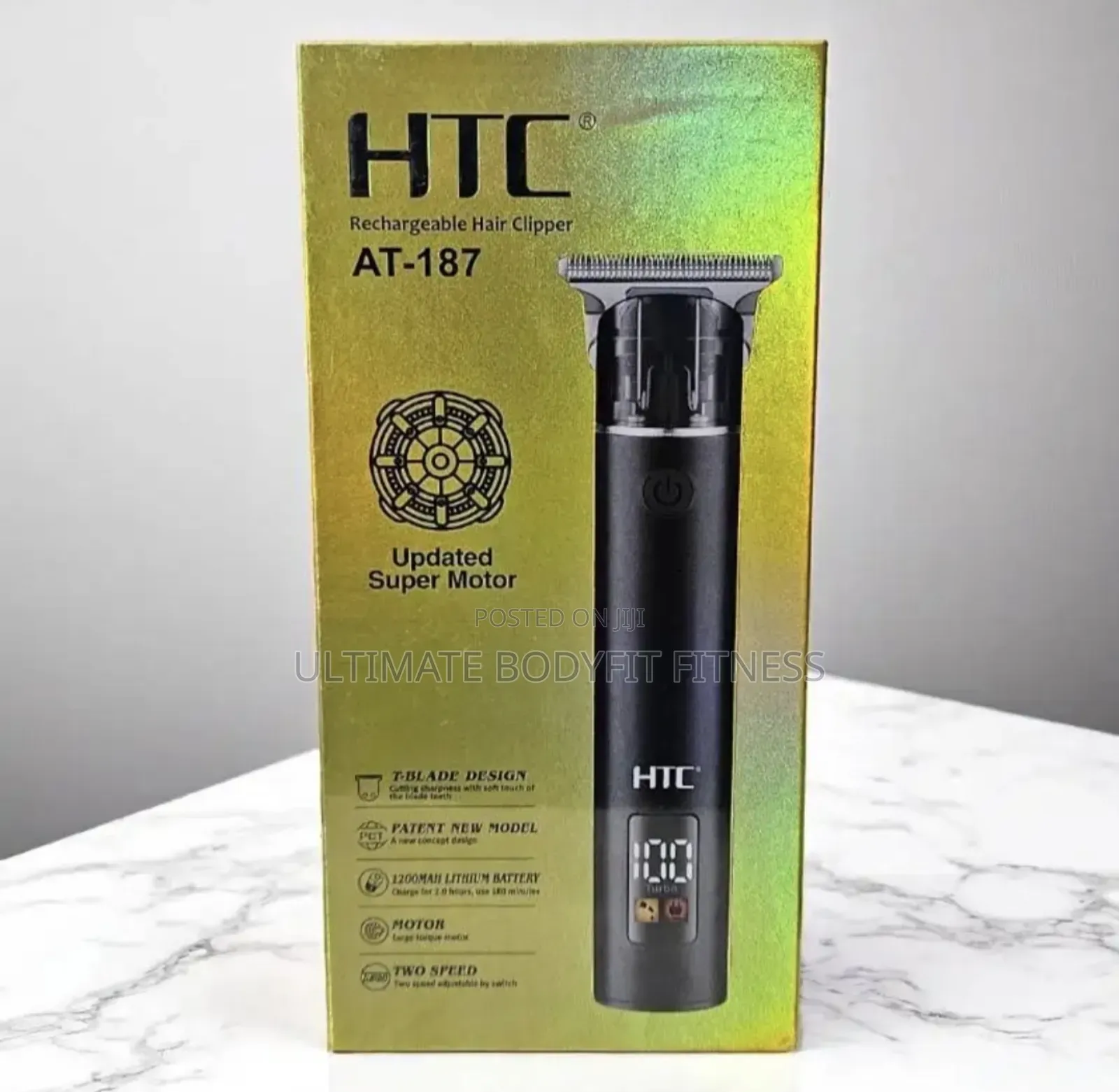 Brand New HTC at-187 Rechargeable Hair Trimmer Clipper T-Blade