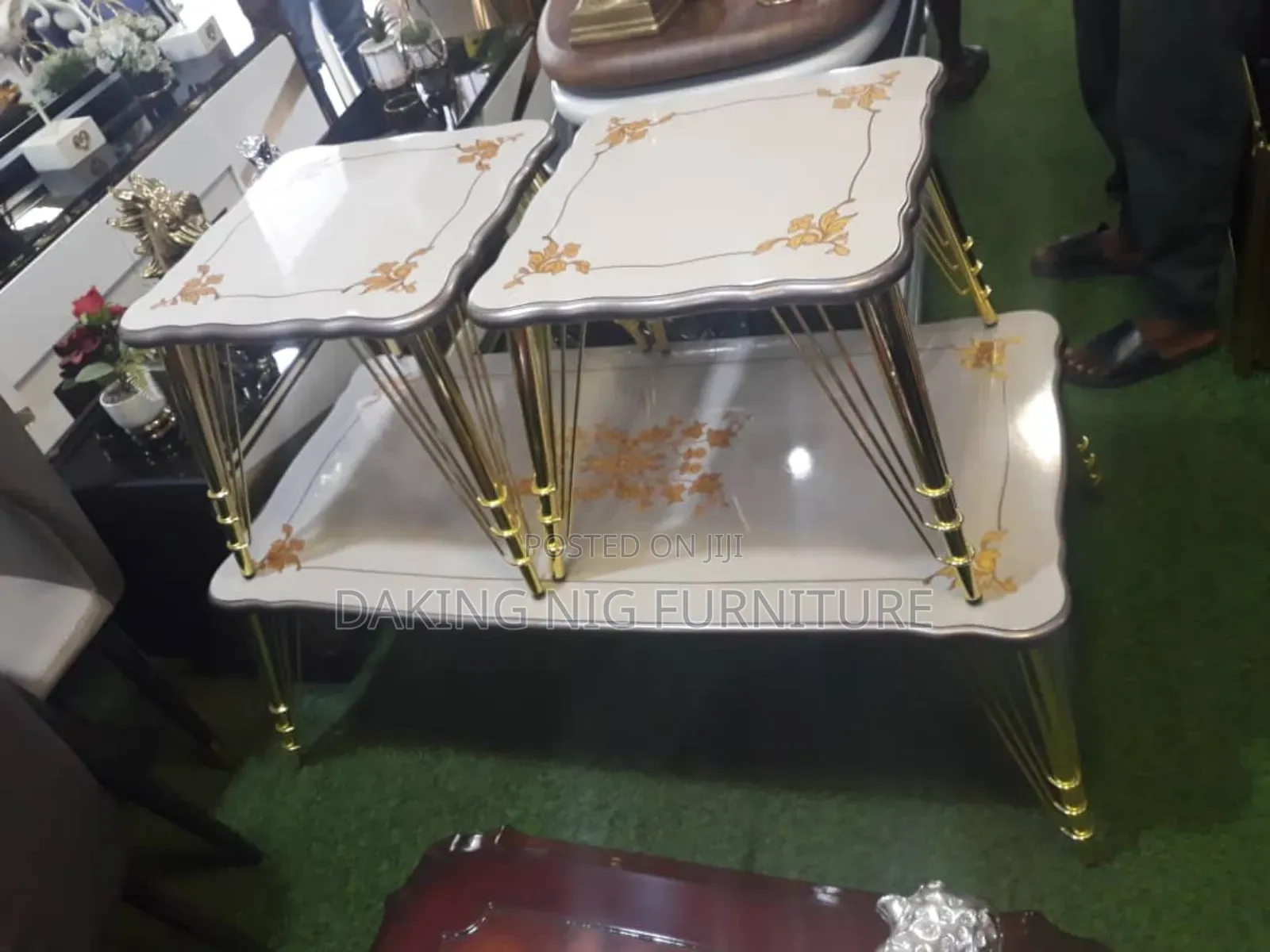 Center Table With Two Stools