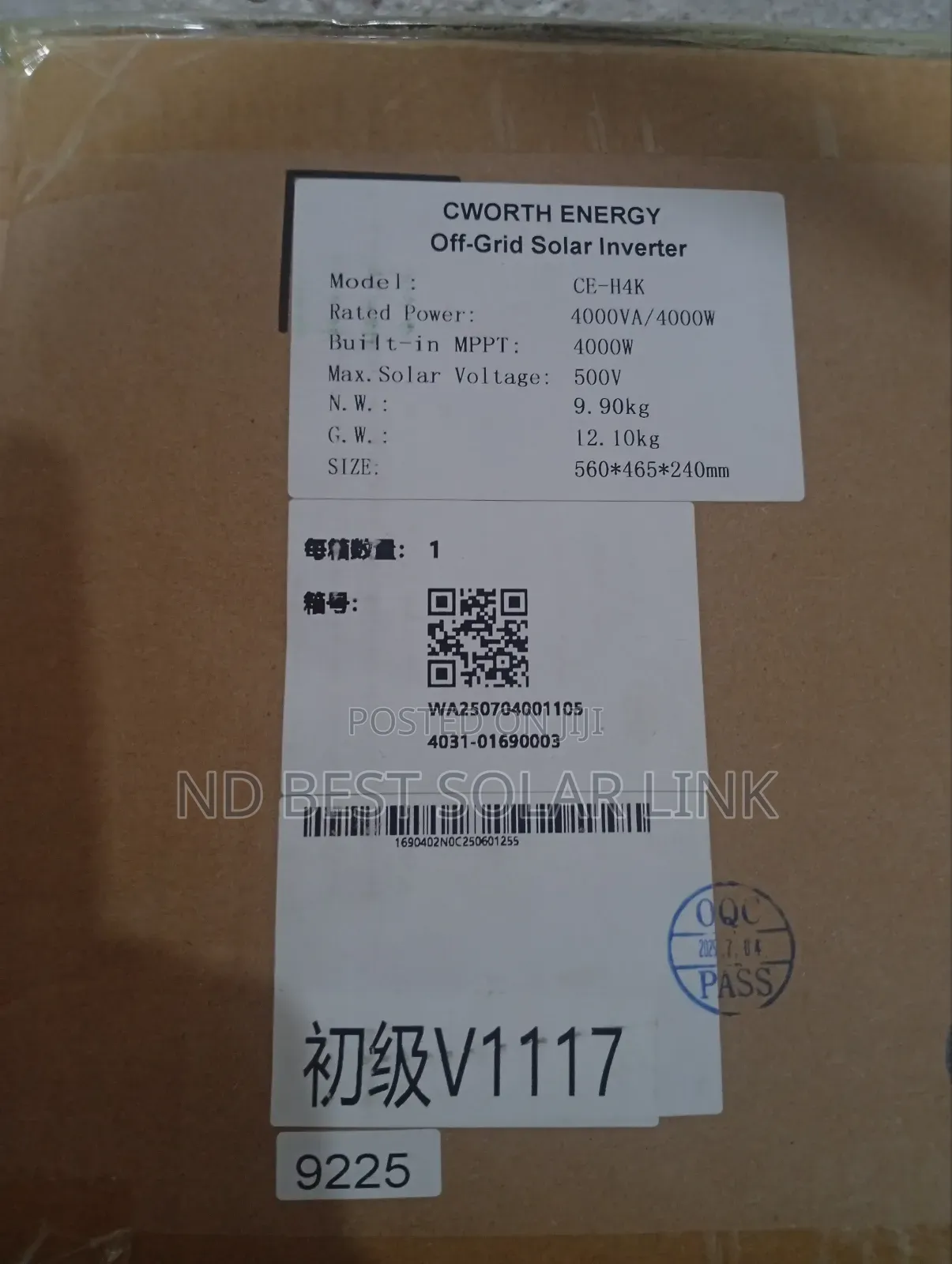 4kva 24v Cworth Energy Hybrid Inverter