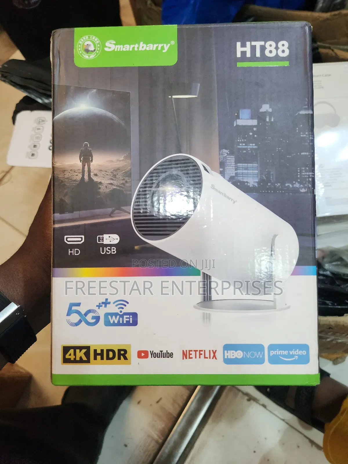 Smartbarry 5g Smart Projector, , Netflix, Youtube, Prime Video Etc.