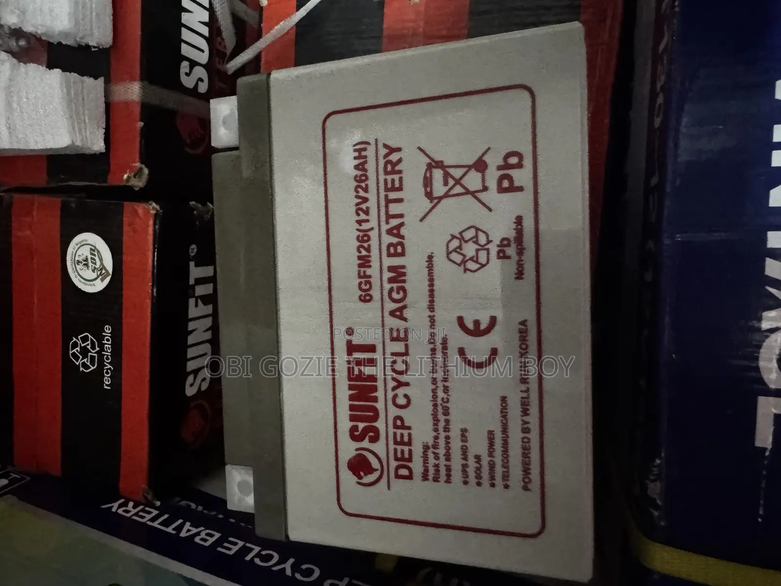 Importer of 26ah -12v Sunfit Deep Dry Cycle Solar Battery